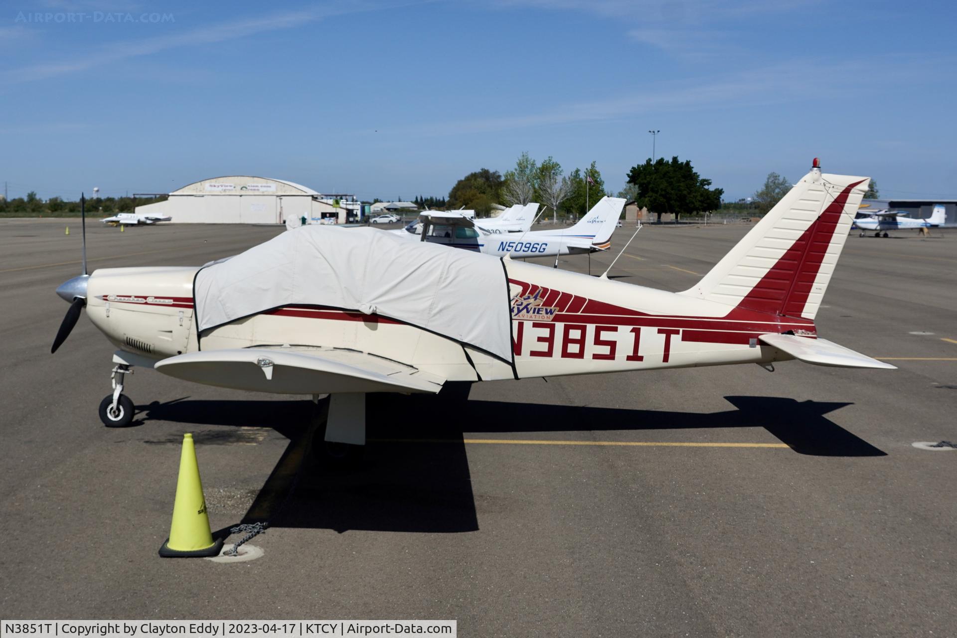 N3851T, 1967 Piper PA-28R-180 Cherokee Arrow C/N 28R-30173, Tracy airport in California 2023.