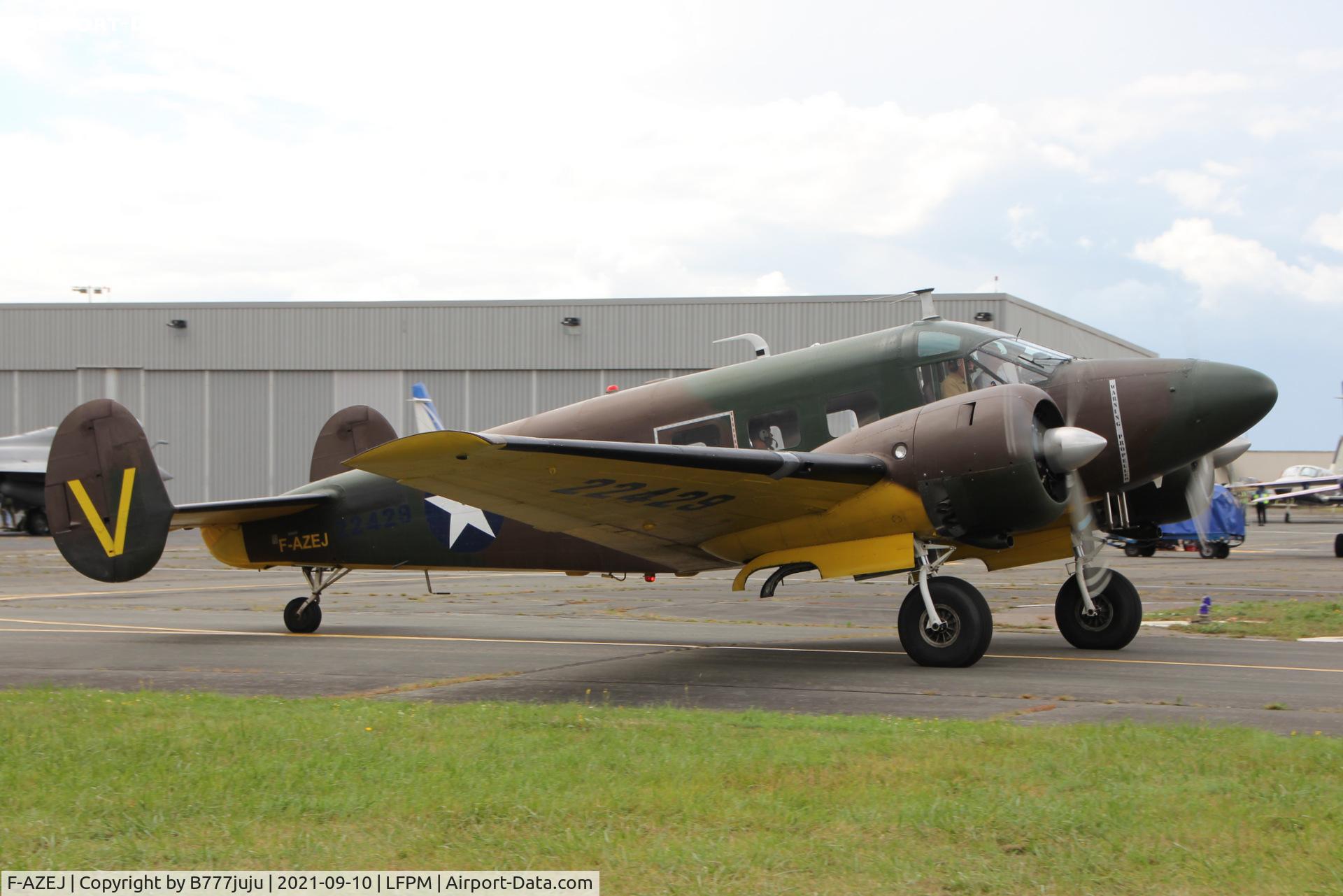 F-AZEJ, 1958 Beech E18S C/N BA-359, during Paris Air Legende 2021