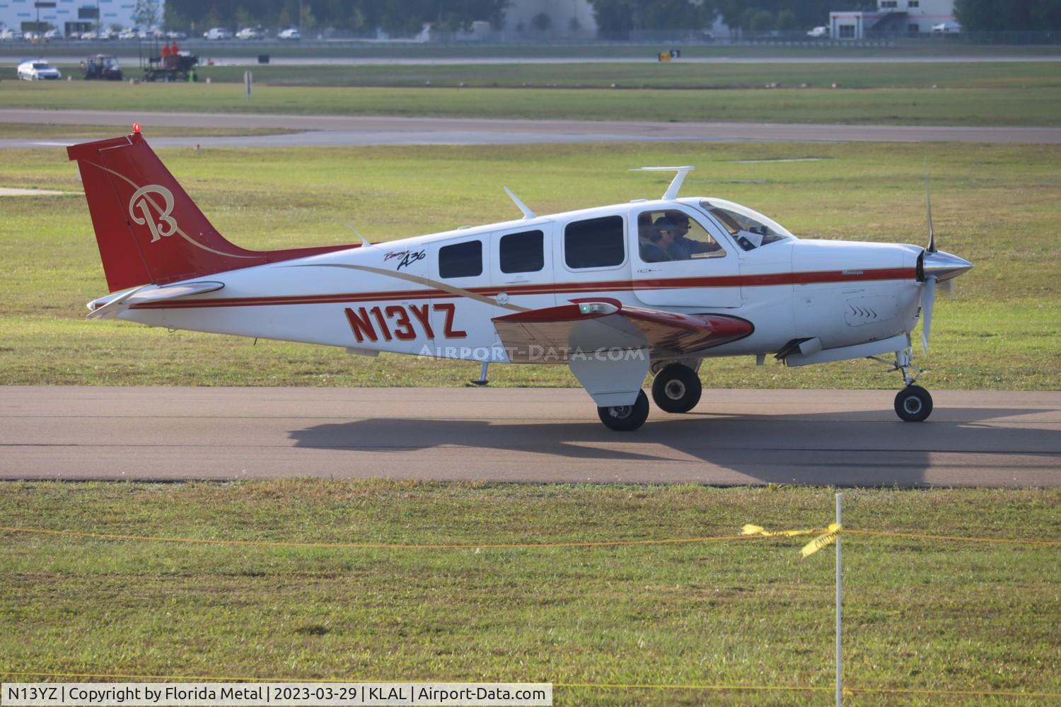 N13YZ, 1976 Beech A36 Bonanza 36 C/N E-859, Bonanza 36