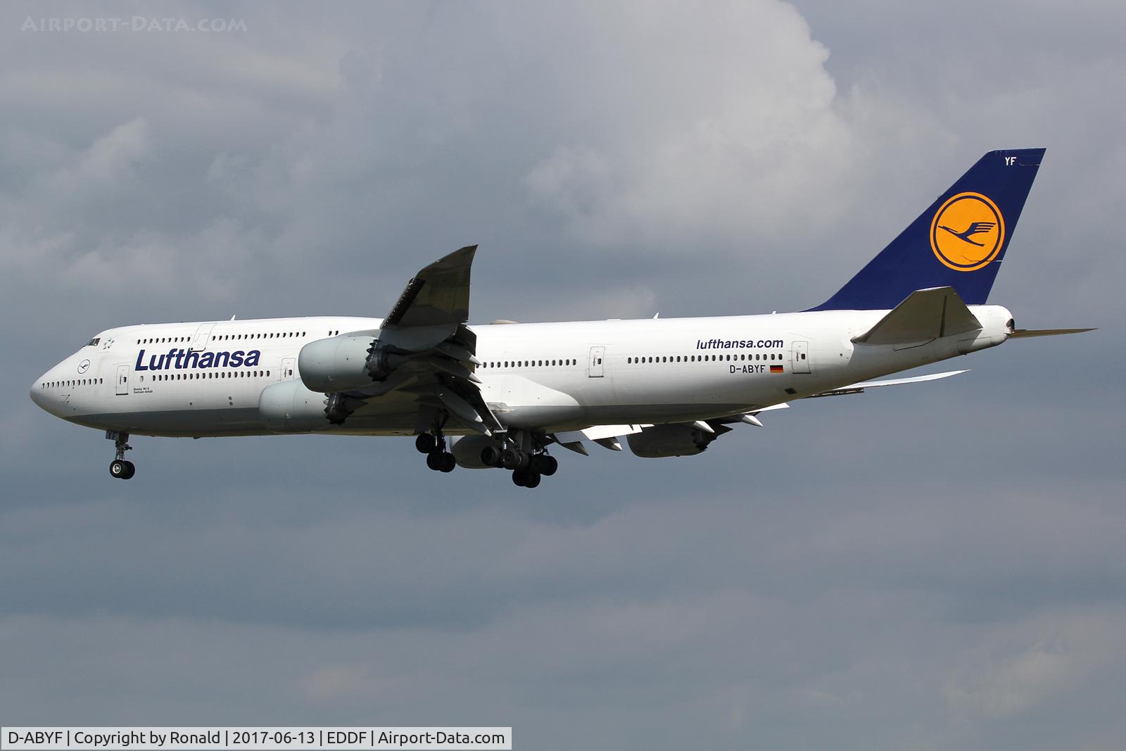 D-ABYF, 2012 Boeing 747-830 C/N 37830, at fra