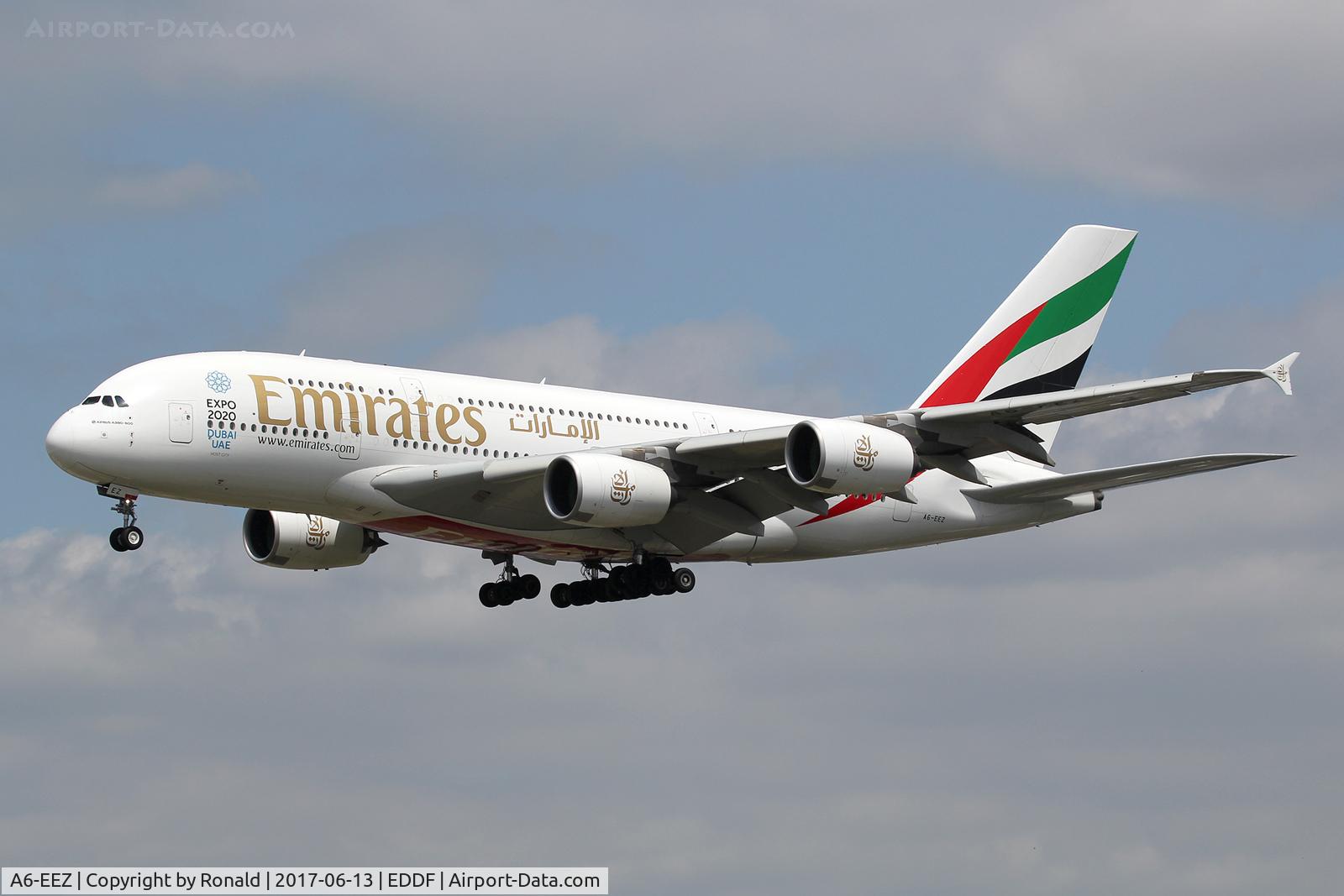 A6-EEZ, 2014 Airbus A380-861 C/N 158, at fra
