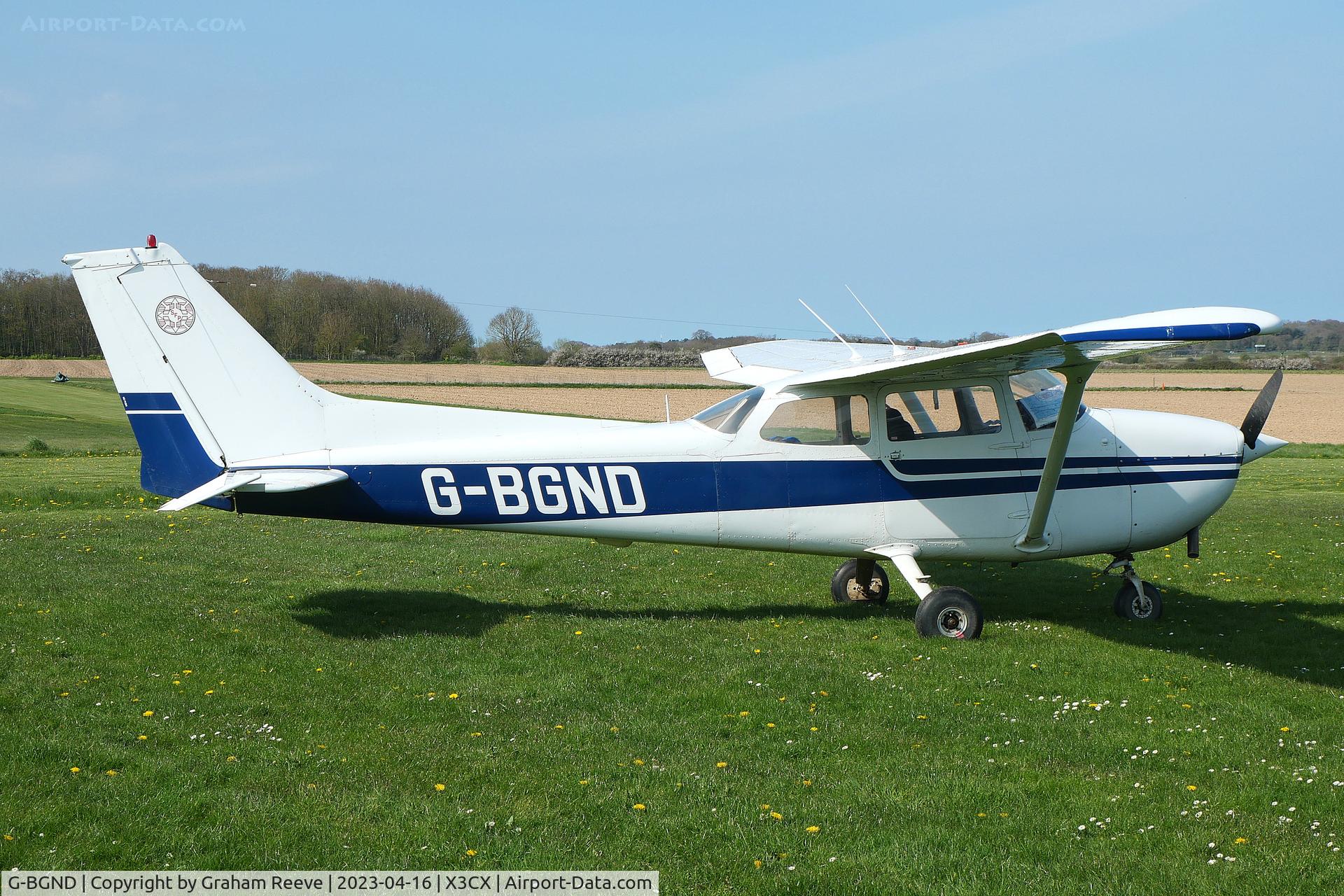 G-BGND, 1977 Reims F172N Skyhawk C/N 1576, Parked at Northrepps.