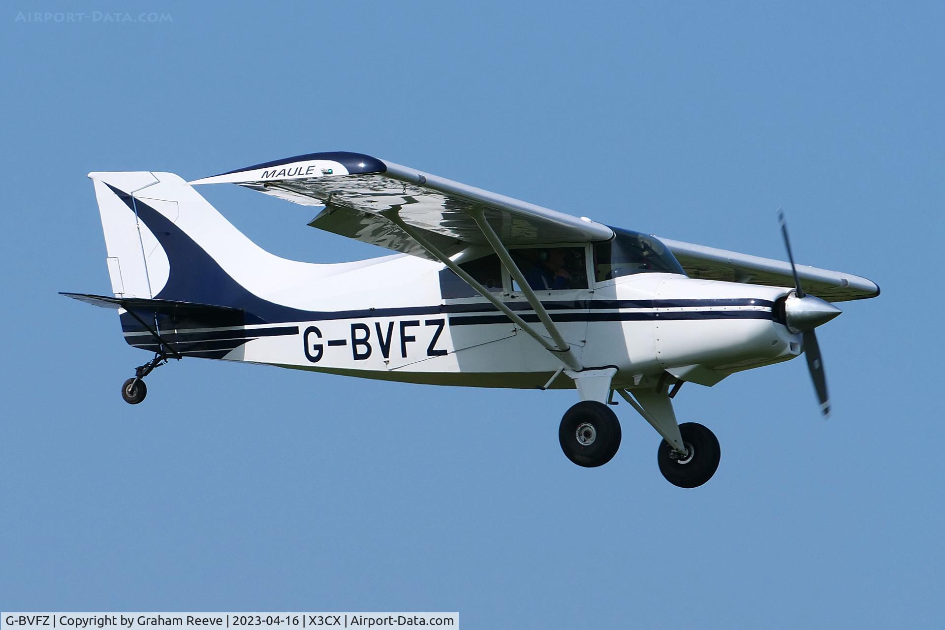 G-BVFZ, 1986 Maule M-5-180C C/N 8082C, Landing at Northrepps.