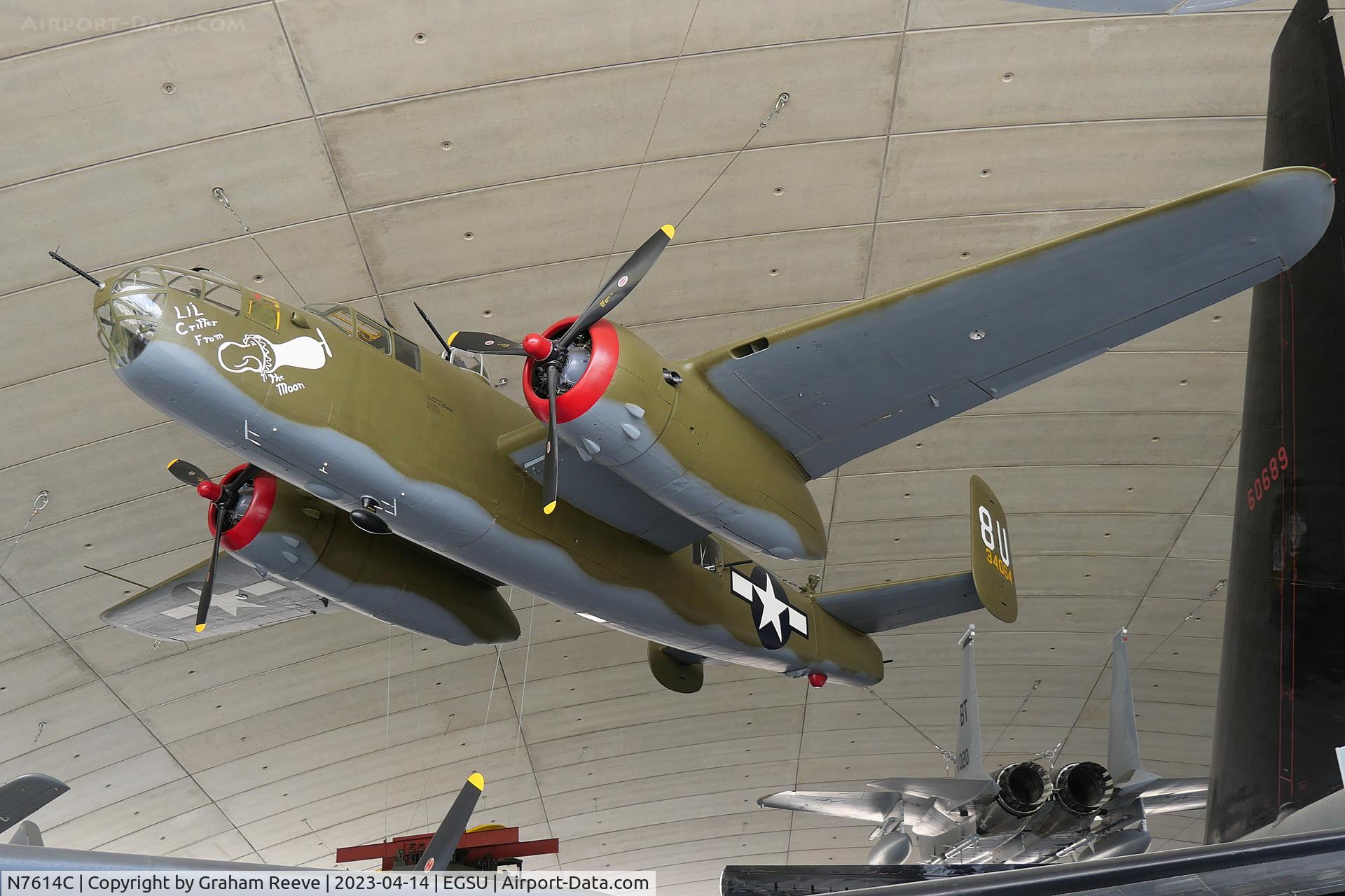 N7614C, 1944 North American B-25J Mitchell C/N 108-37246, On display at IWM Duxford.