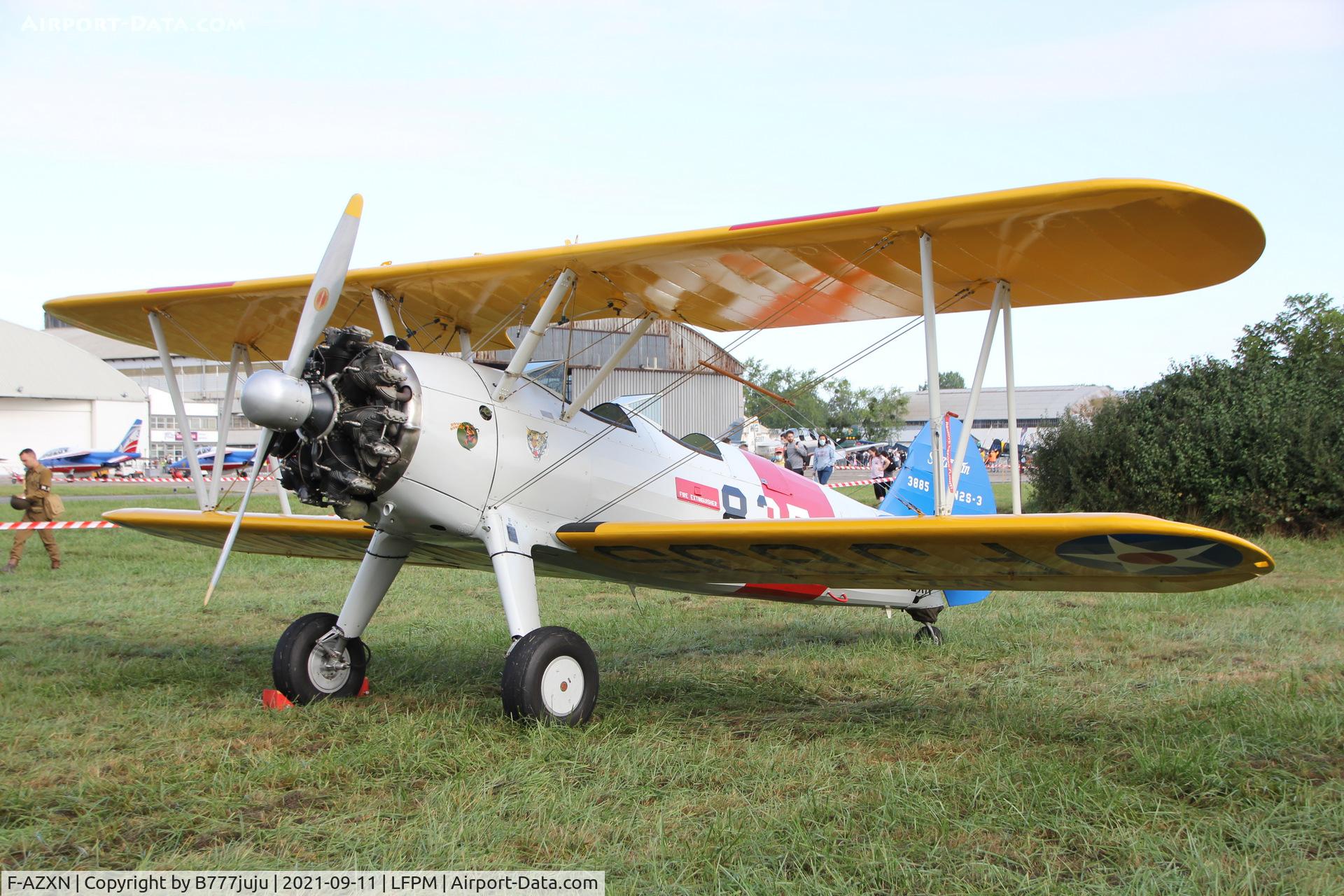 F-AZXN, 1942 Boeing A75N1 (PT-17) C/N 75-3885, during Paris Air Legende 2021