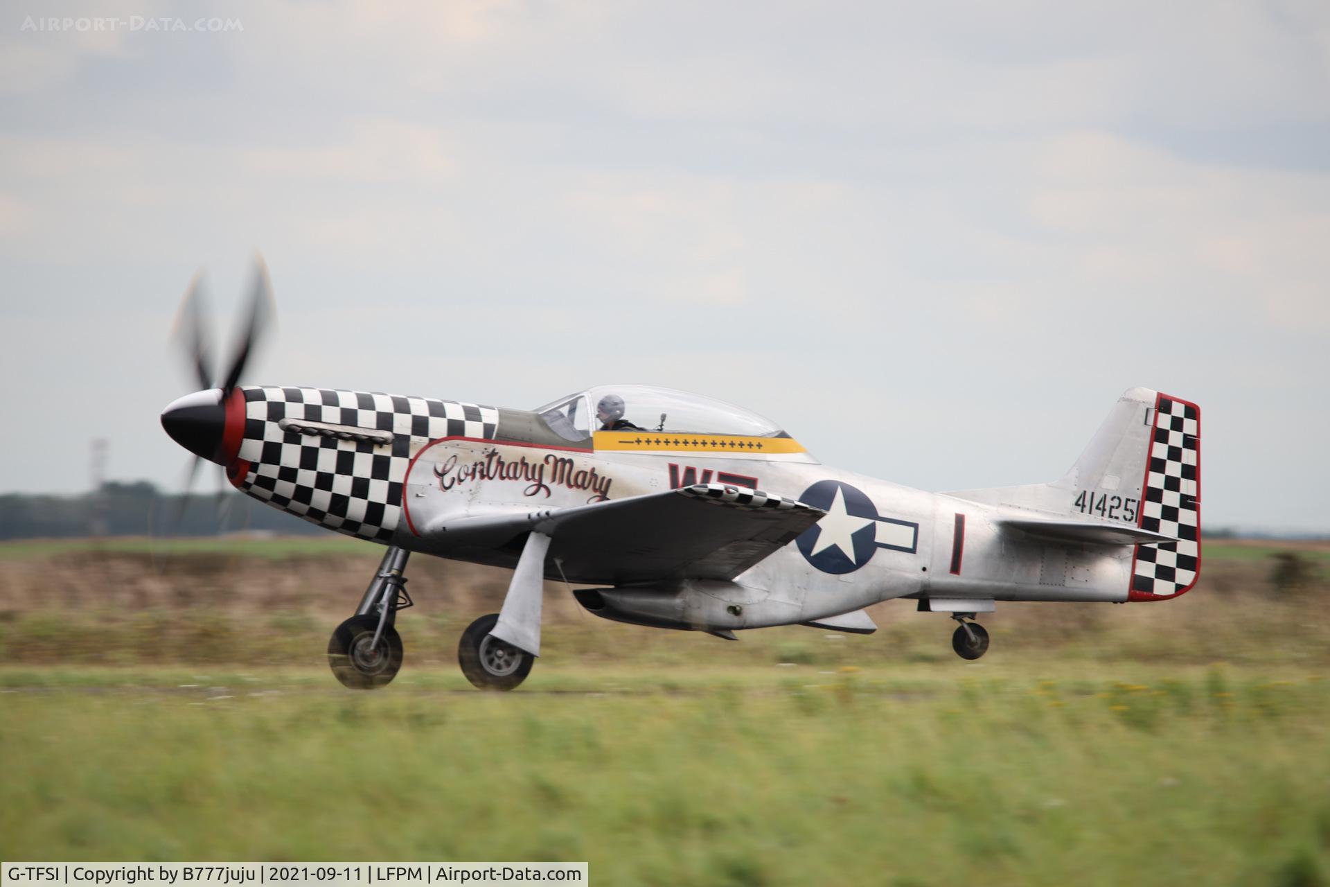 G-TFSI, 1944 North American TF-51D Mustang C/N 124-44703, during Paris Air Legende 2021