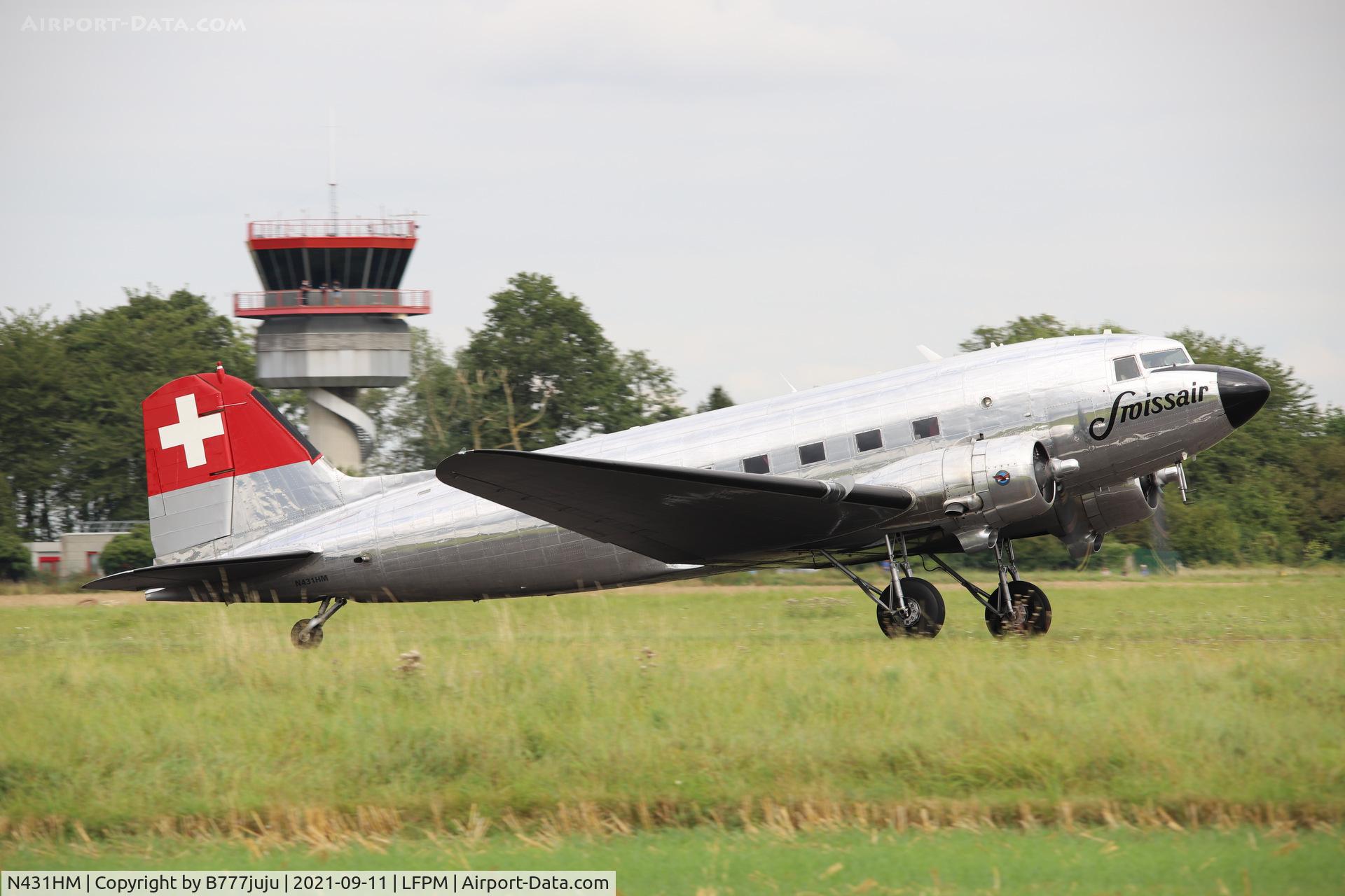 N431HM, 1943 Douglas DC-3C-S1C3G (C-47A) C/N 9995, during Paris Air Legende 2021