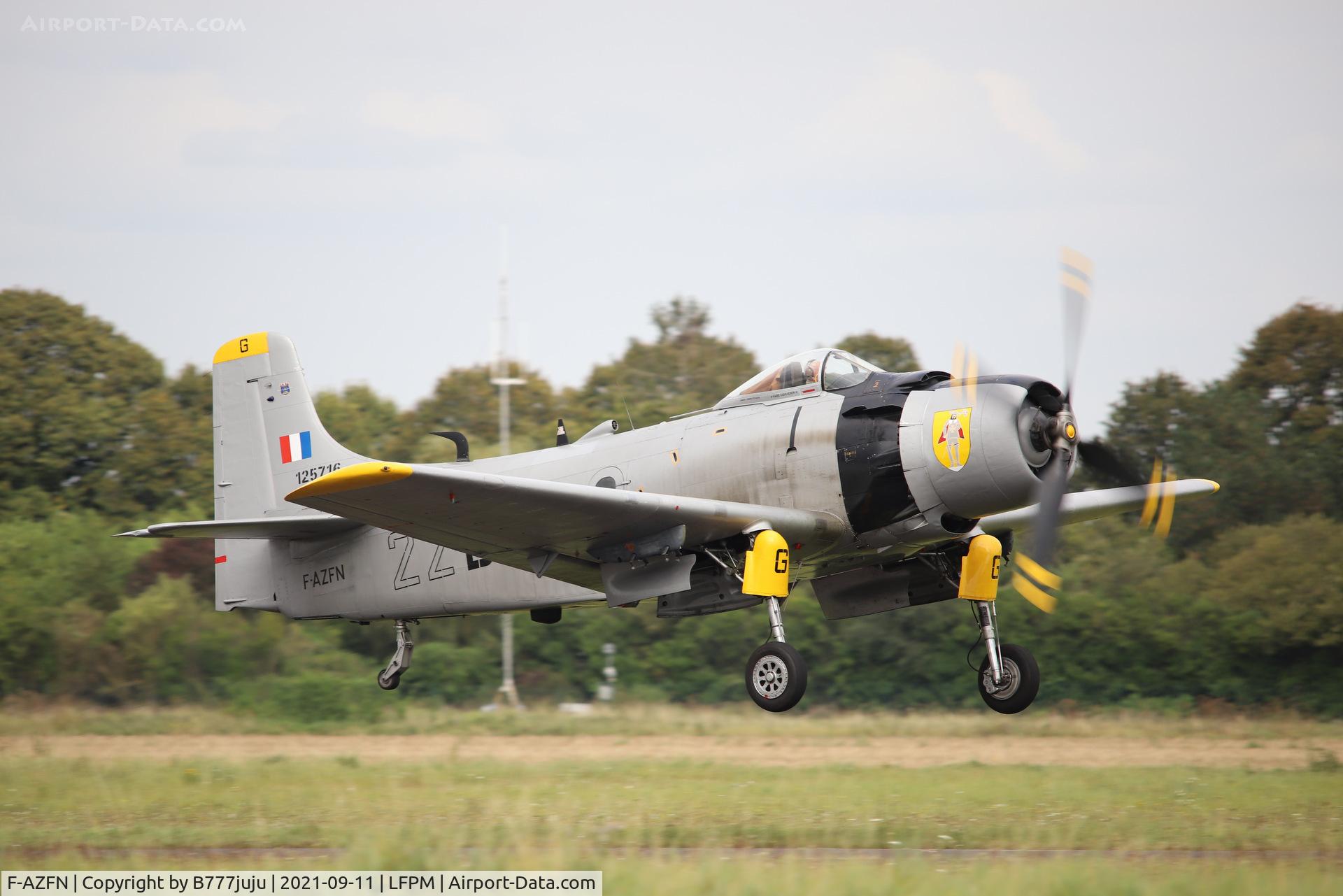 F-AZFN, Douglas AD-4N Skyraider C/N 7609, during Paris Air Legende 2021