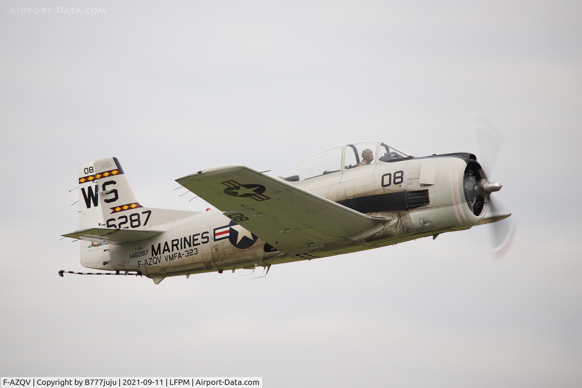 F-AZQV, 1957 North American T-28C Trojan C/N 252-50, during Paris Air Legende 2021