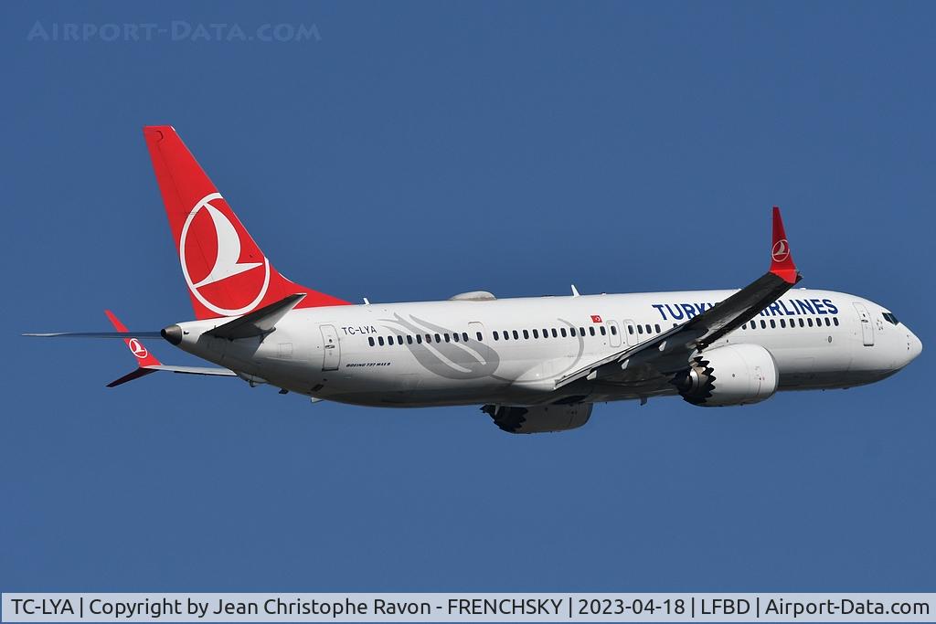 TC-LYA, 2019 Boeing 737-9 MAX C/N 60062, Bordeaux (BOD)	Istanbul (IST)	TK1390