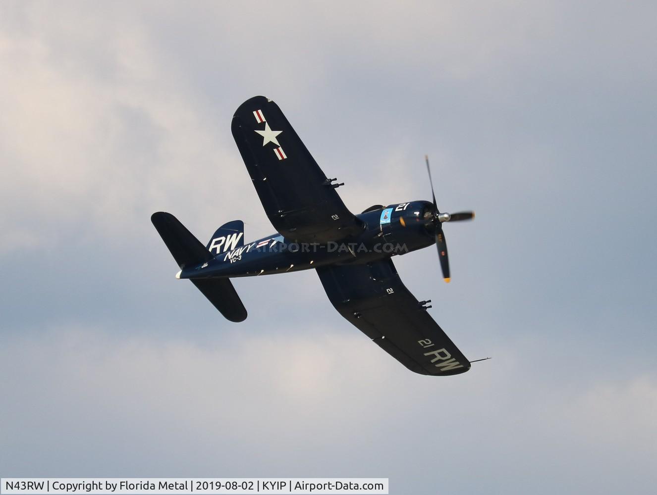 N43RW, Vought F4U-5 Corsair C/N Not found (Bu121881), Thunder Over Michigan 2019 zx