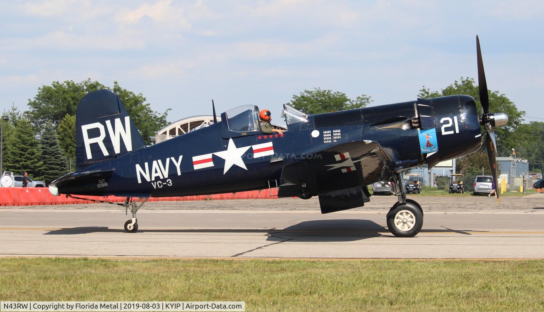 N43RW, Vought F4U-5 Corsair C/N Not found (Bu121881), F4U Corsair zx