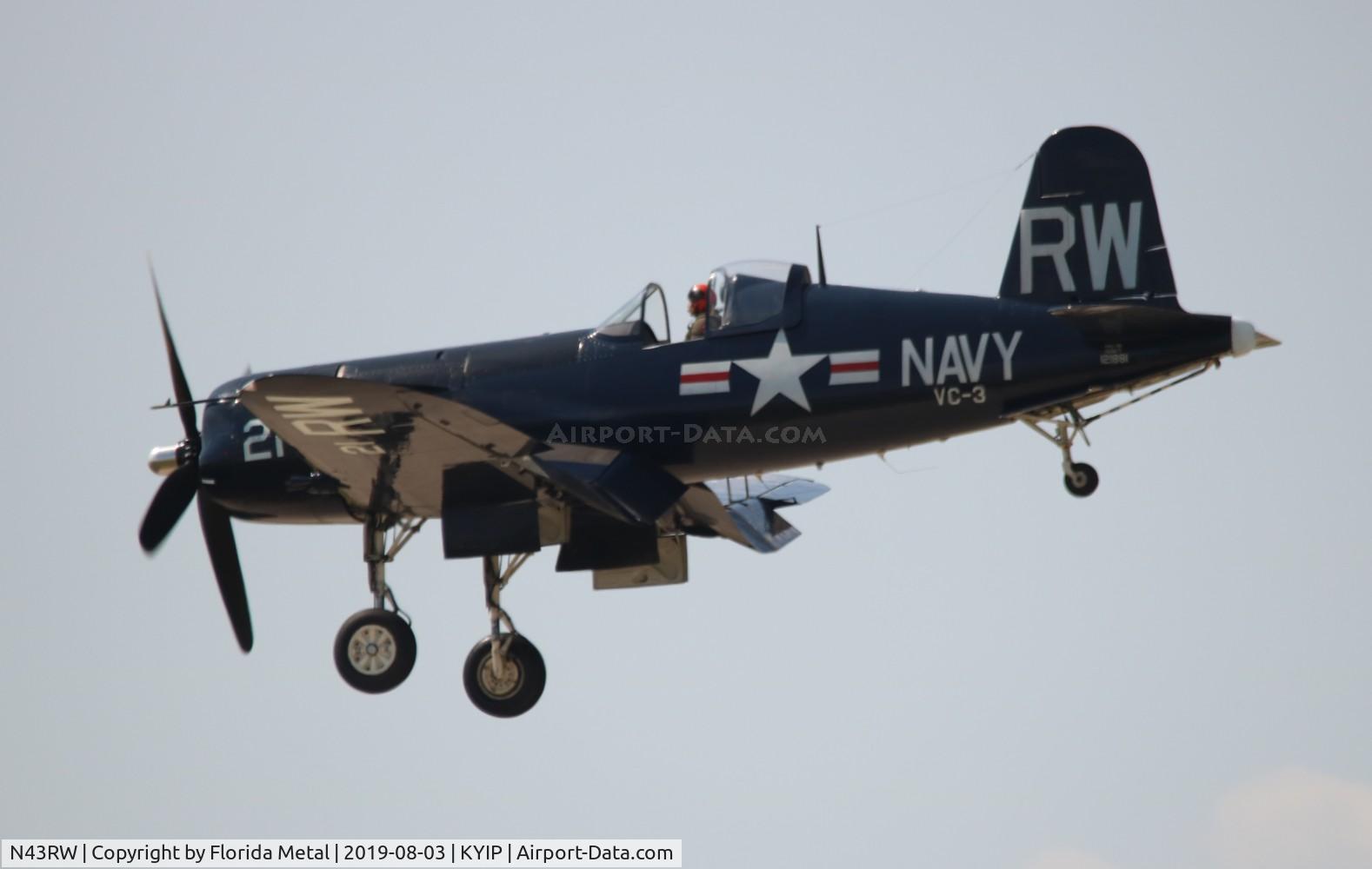 N43RW, Vought F4U-5 Corsair C/N Not found (Bu121881), Thunder Over Michigan 2019 zx