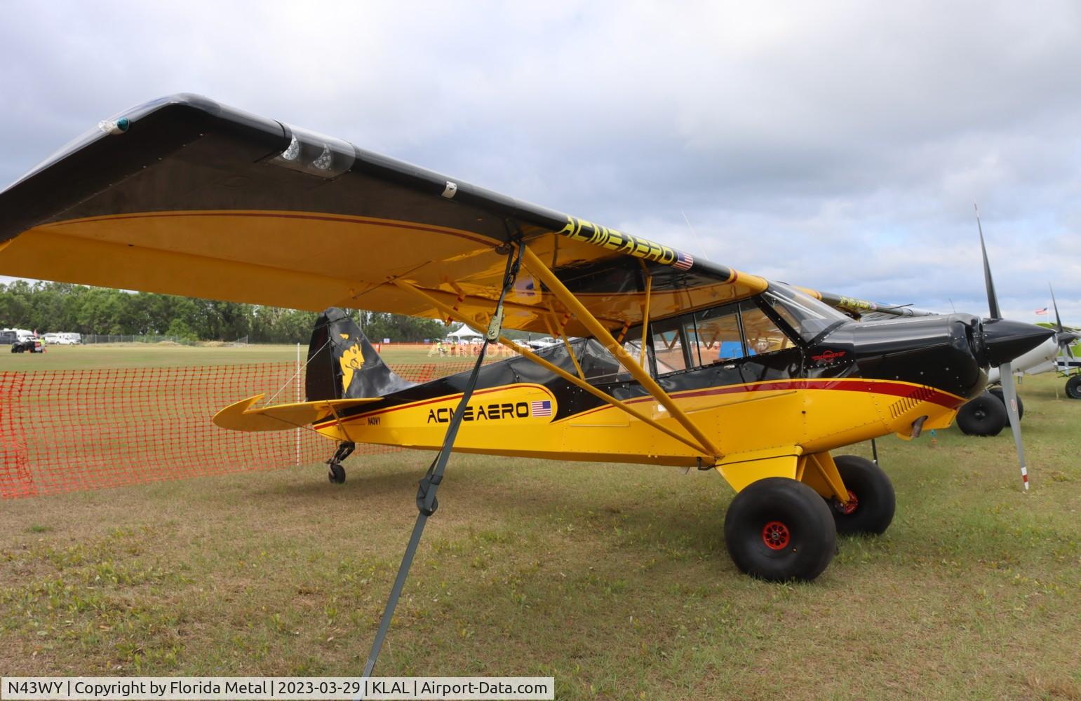 N43WY, 2011 Aviat A-1C-180 Husky C/N 3113, A-1C zx  - this aircraft used to be on floats, wings damaged badly during a tornado at Sun N Fun Lakeland 2011, rebuilt and reregistered.