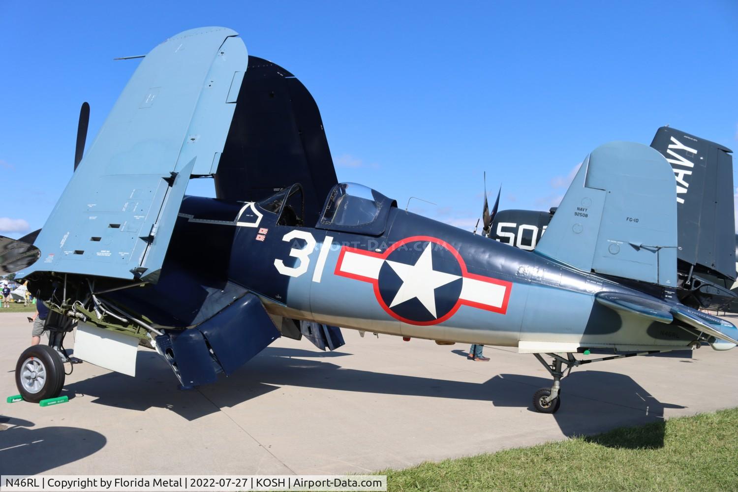 N46RL, 1945 Goodyear FG-1D Corsair C/N Not found (92508/N46RL), FG-1 Corsair zx