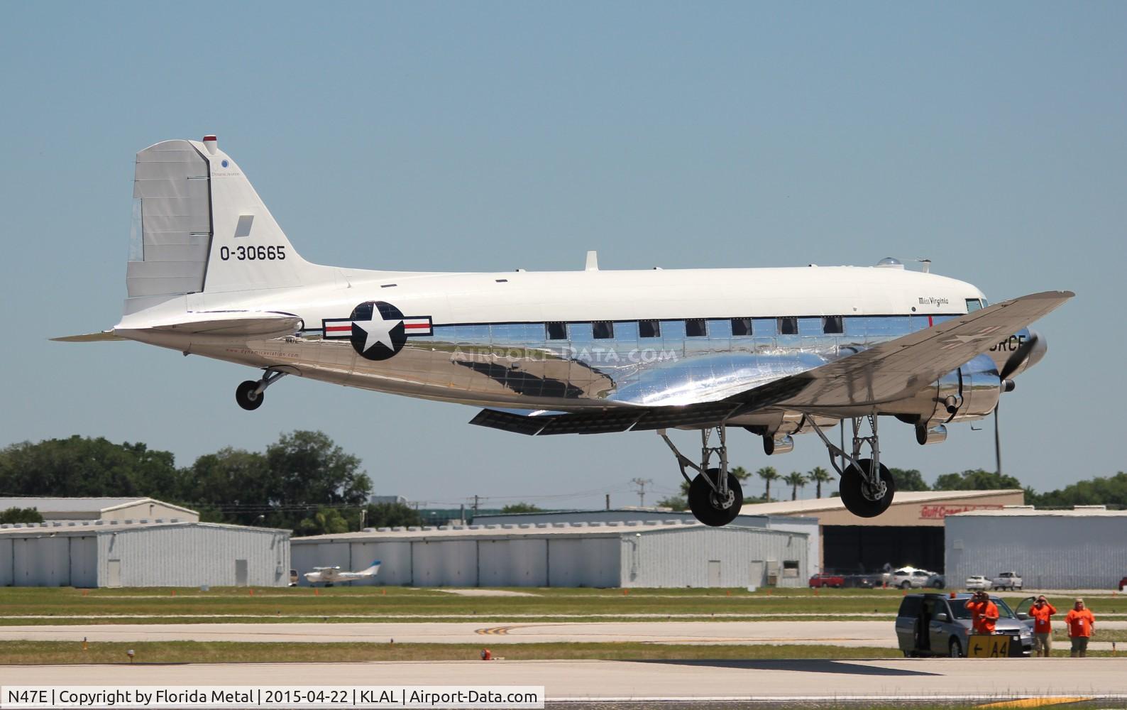 N47E, 1943 Douglas DC-3C (C-47A-60-DL) C/N 13816, Sun N Fun 2015 zx LAL
