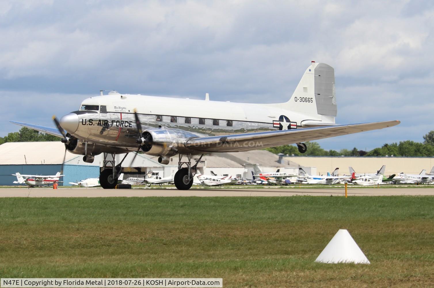 N47E, 1943 Douglas DC-3C (C-47A-60-DL) C/N 13816, Oshkosh 2018 zx