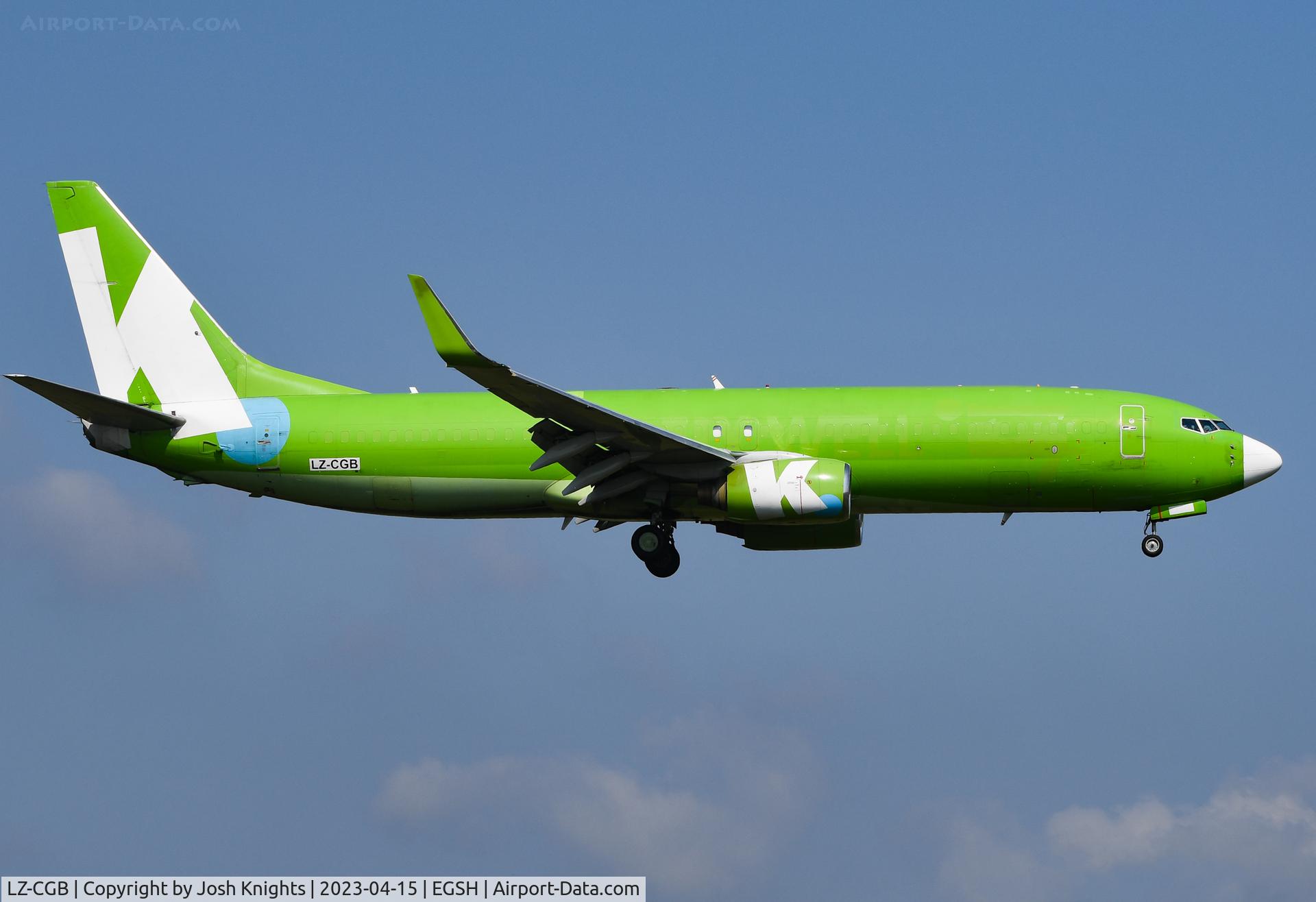 LZ-CGB, 1998 Boeing 737-8K2(SF) C/N 28374, Arriving For Respray.