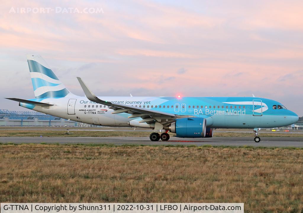 G-TTNA, 2018 Airbus A320-251N C/N 8108, Taxiing holding point rwy 14L with special c/s