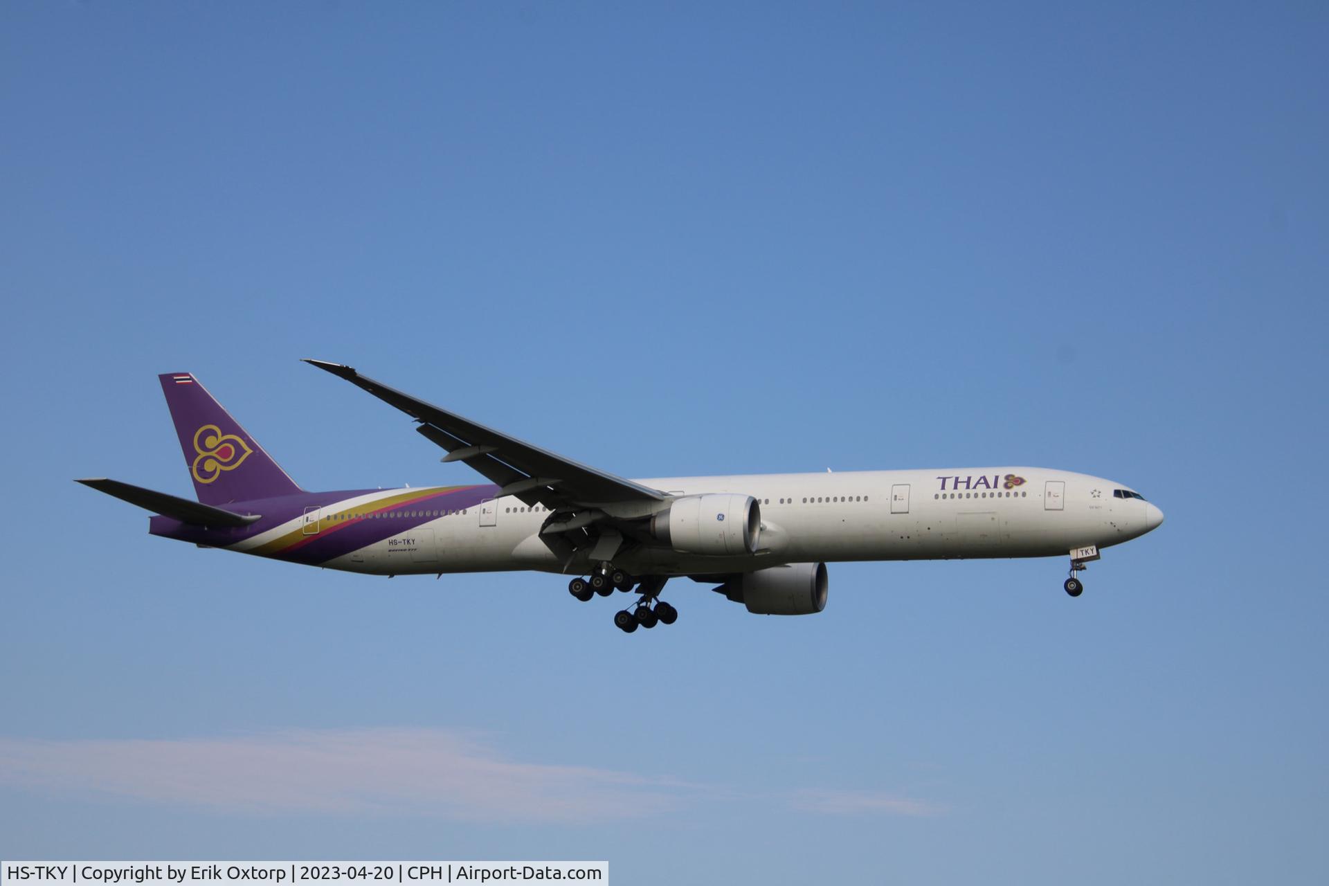 HS-TKY, 2015 Boeing 777-3D7/ER C/N 42114, HS-TKY landing rw 04L