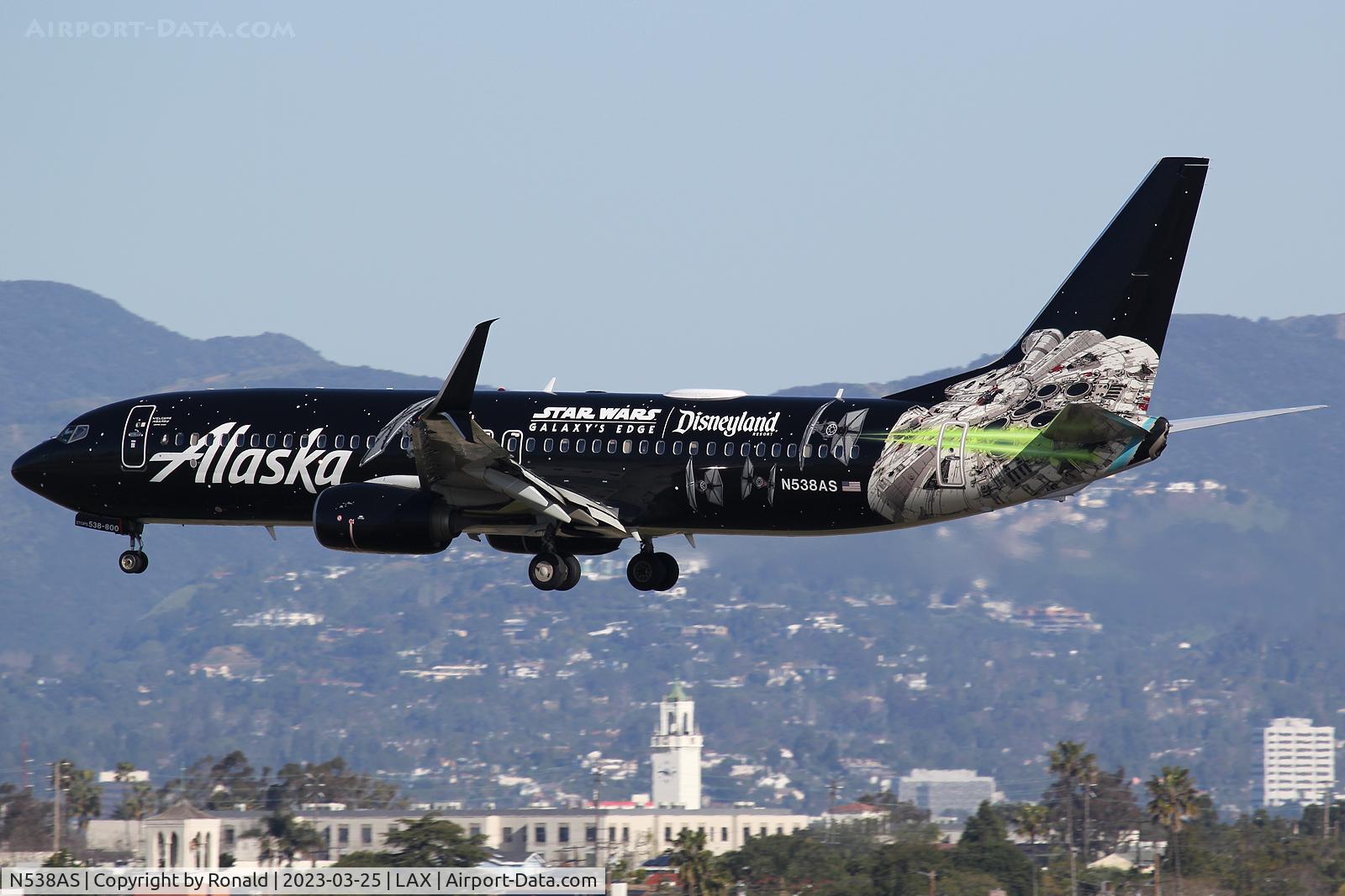 N538AS, 2012 Boeing 737-890 C/N 41188, at lax
