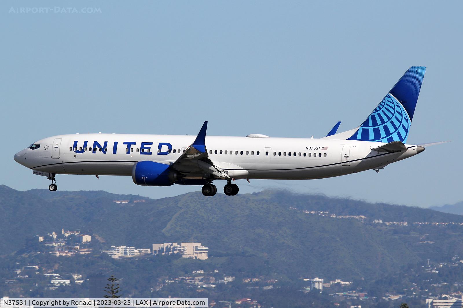 N37531, 2022 Boeing 737-9 MAX C/N 66119, at lax