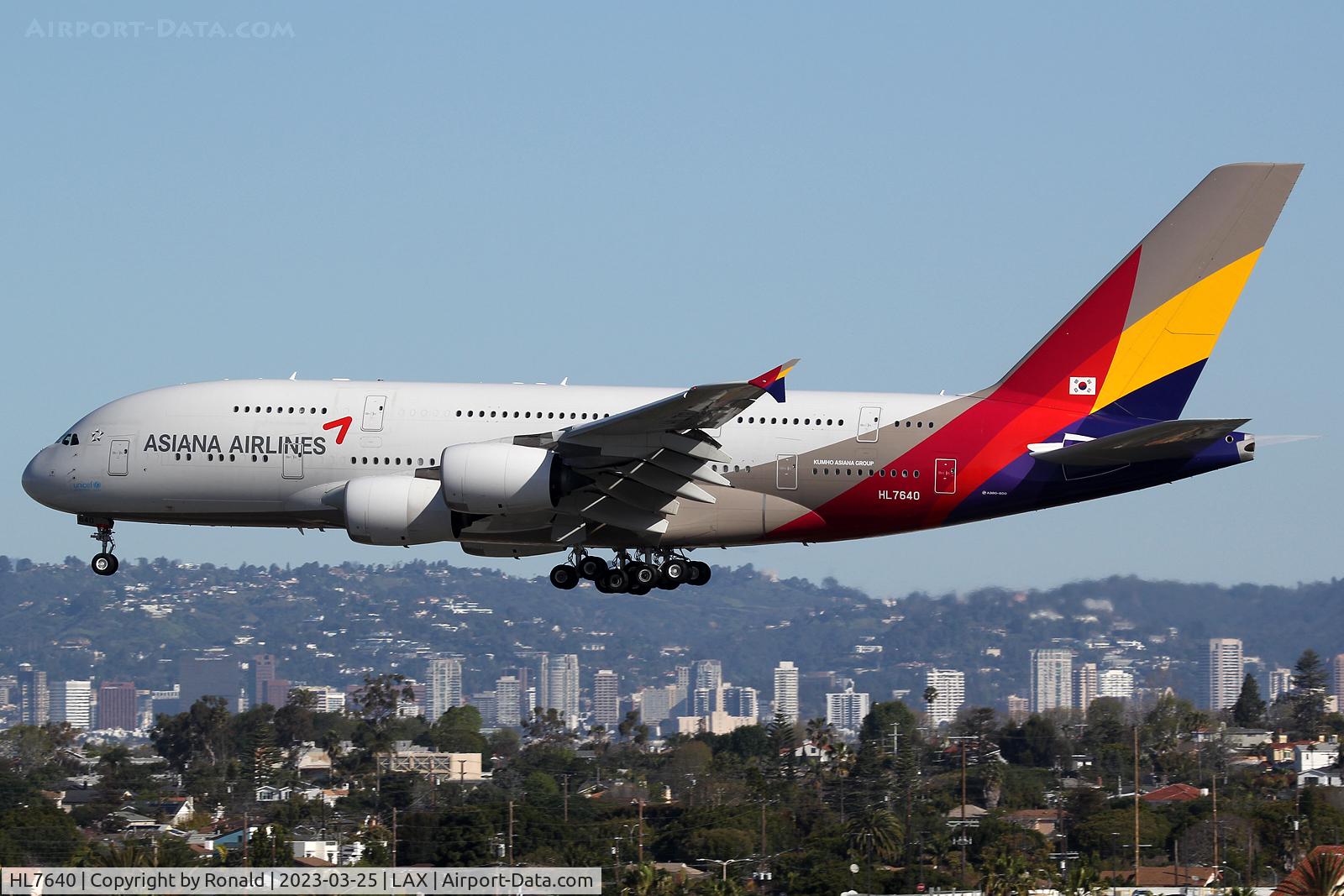 HL7640, 2016 Airbus A380-841 C/N 230, at lax