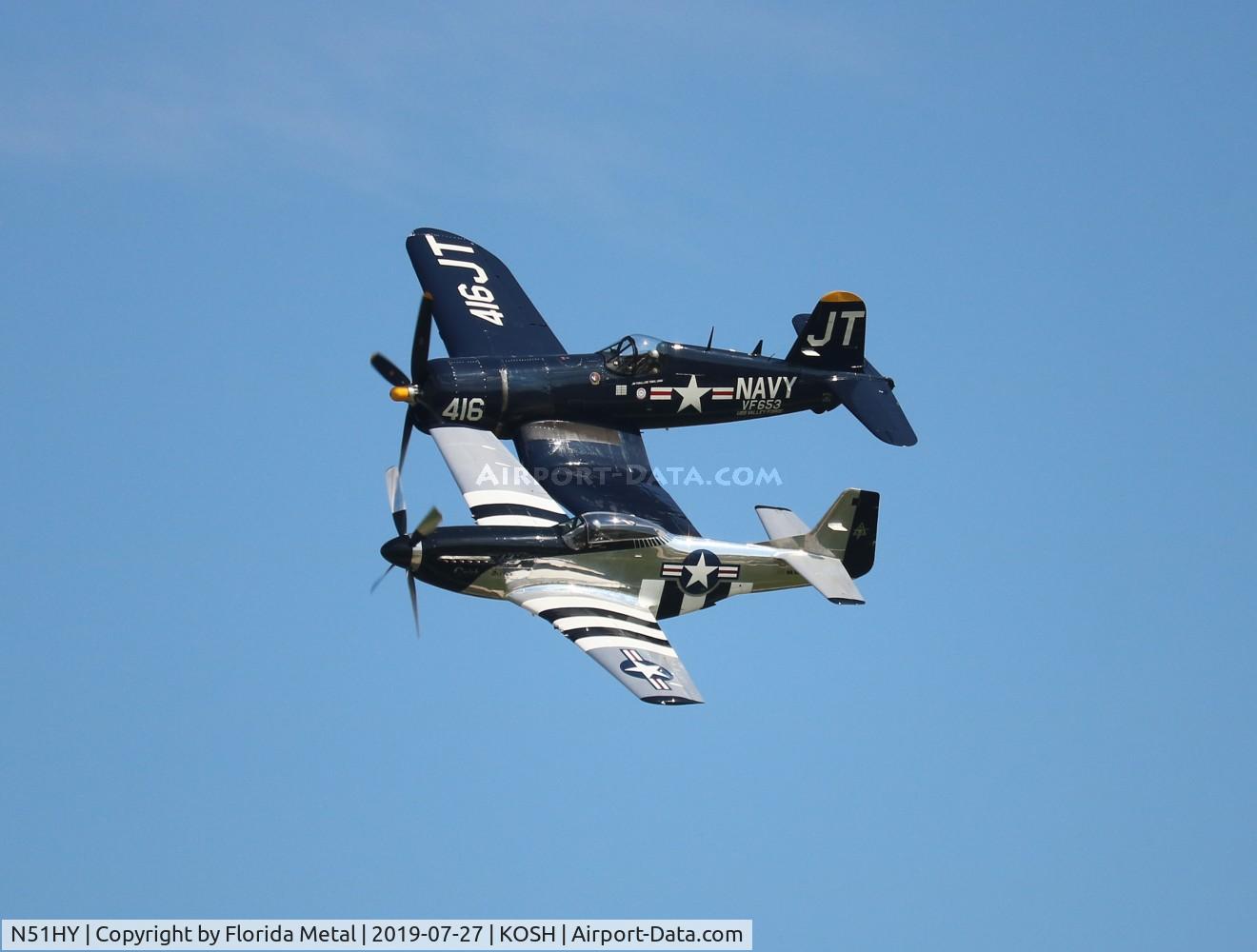 N51HY, 1944 North American P-51D Mustang C/N 124-48192, Oshkosh 2019 zx