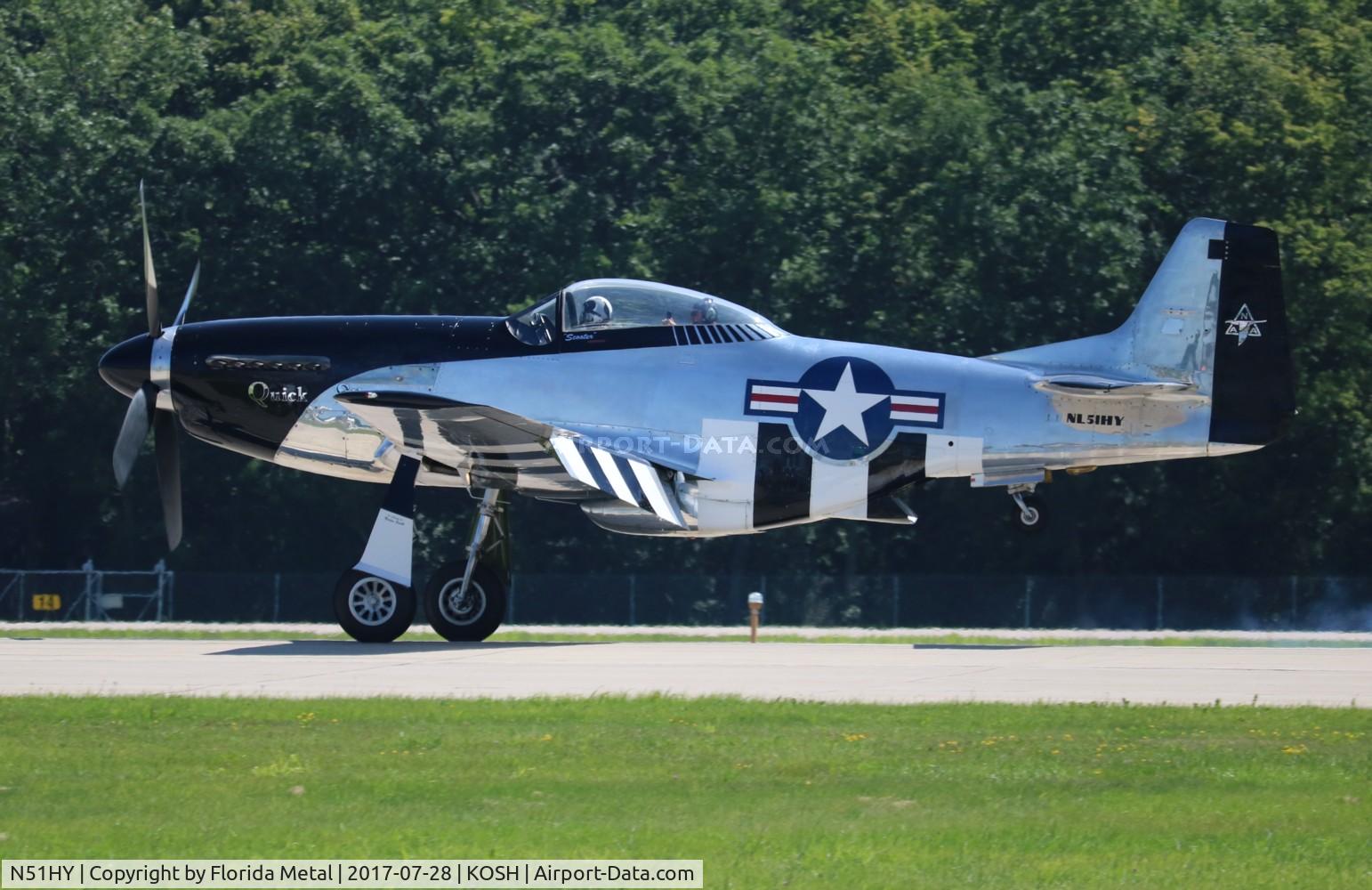 N51HY, 1944 North American P-51D Mustang C/N 124-48192, Quick Silver zx