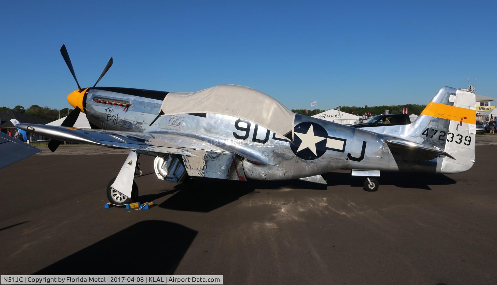N51JC, 1944 North American P-51D Mustang C/N 122-38798, The Brat III zx
