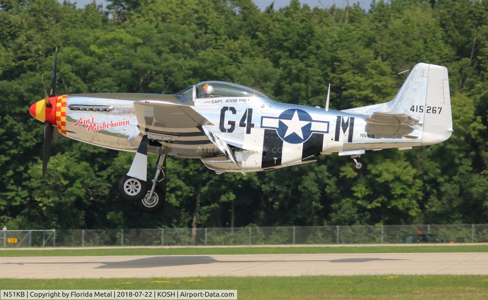N51KB, 1961 North American F-51D Mustang C/N 44-74009, Ain't Misbehavin zx