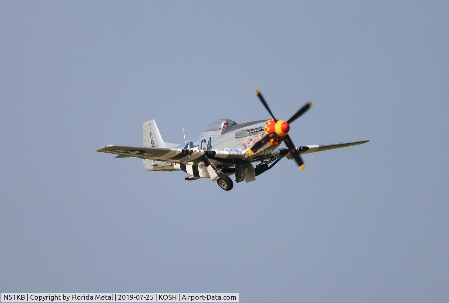 N51KB, 1961 North American F-51D Mustang C/N 44-74009, Oshkosh 2019 zx