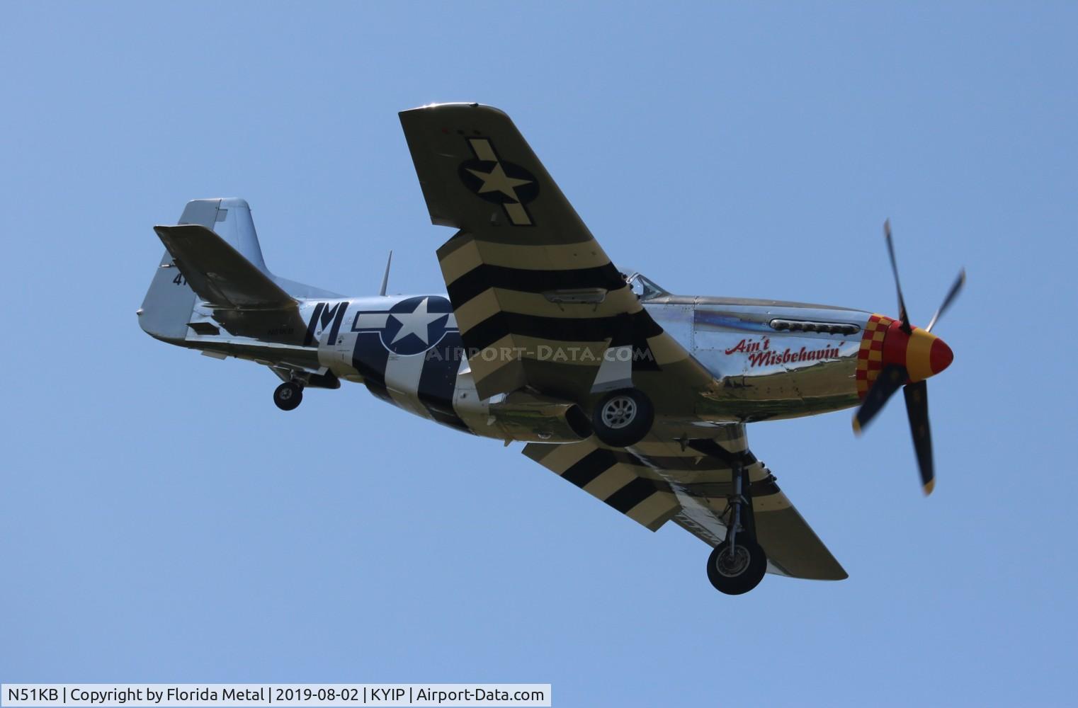 N51KB, 1961 North American F-51D Mustang C/N 44-74009, Ain't Misbehavin zx