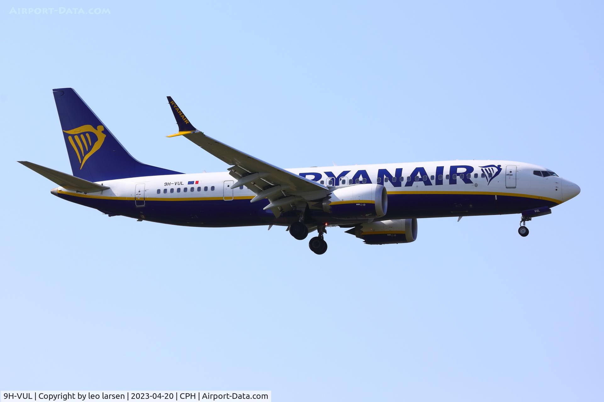 9H-VUL, 2021 Boeing 737-8-200 MAX C/N 62332, Copenhagen 20.4.2023