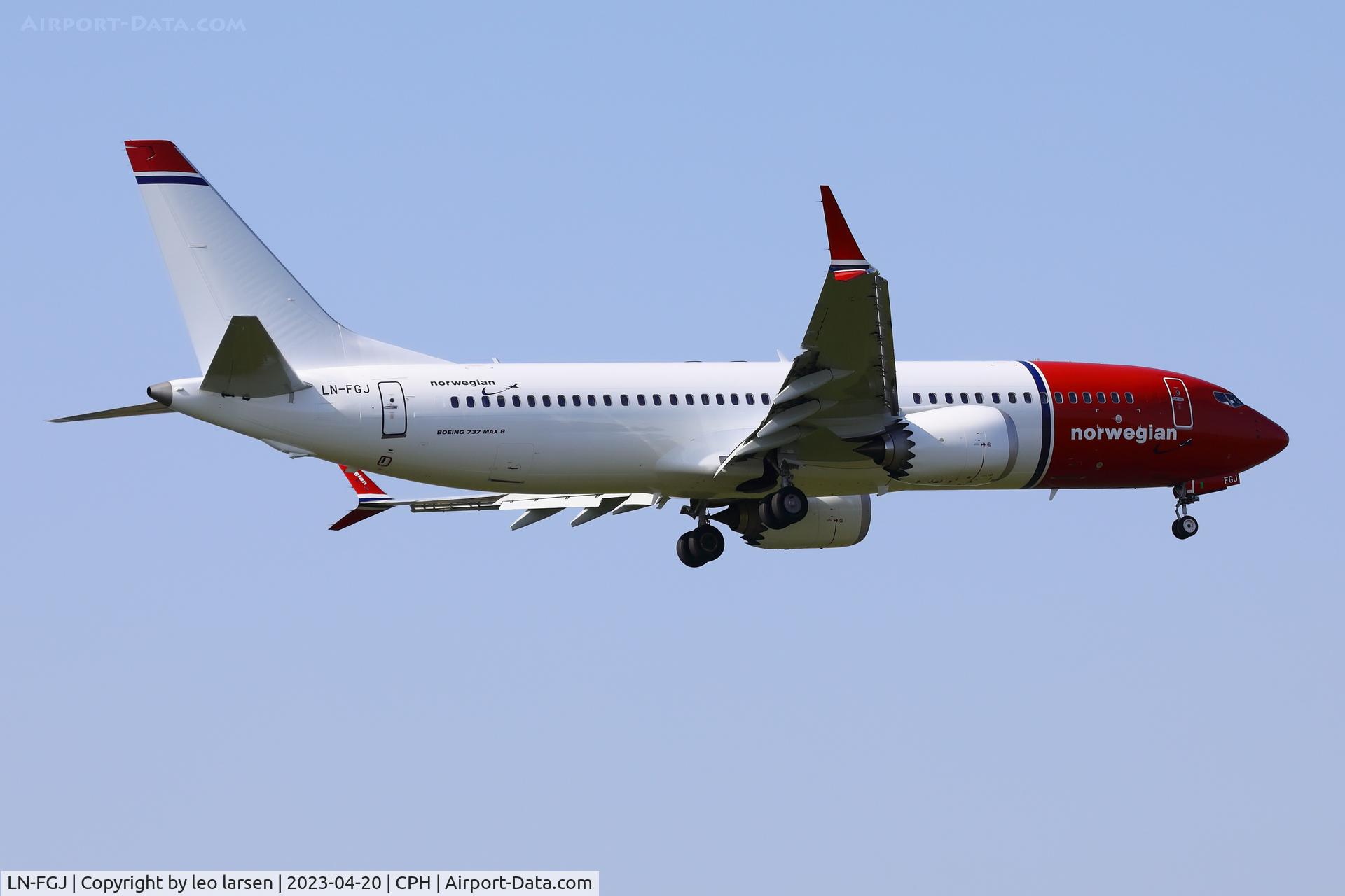 LN-FGJ, 2022 Boeing 737-8 MAX C/N 65903, Copenhagen 20.4.2023