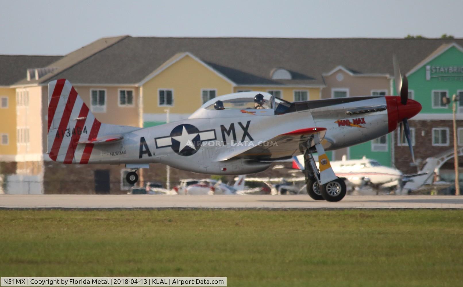 N51MX, 1944 North American F-51D Mustang C/N 45-11559, Sun N Fun 2018 zx
