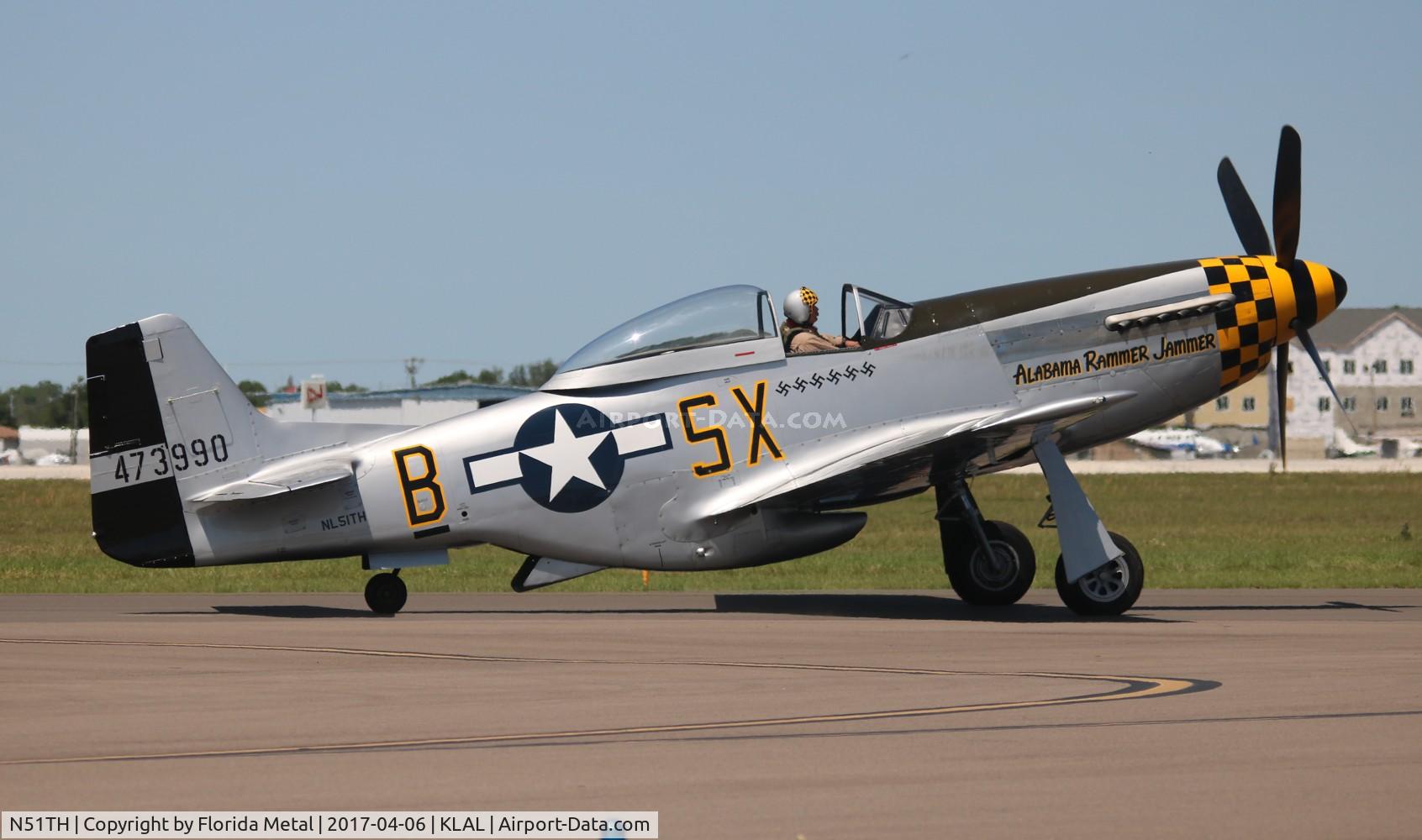 N51TH, 1944 North American P-51D Mustang C/N 122-40530, Alabama Rammer Jammer zx