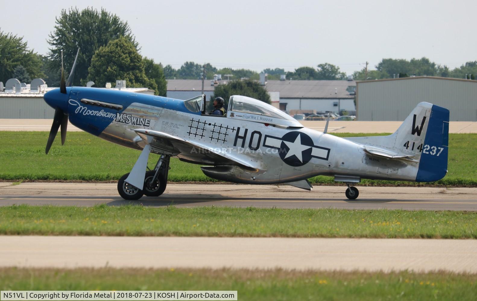 N51VL, 1944 North American F-51D Mustang C/N 122-40196, Oshkosh 2018 zx