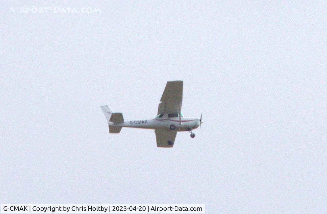 G-CMAK, 1983 Cessna 152 C/N 15285751, 1983 built Cessna 152 over Potters Bar, Herts from Meppershall, Beds.