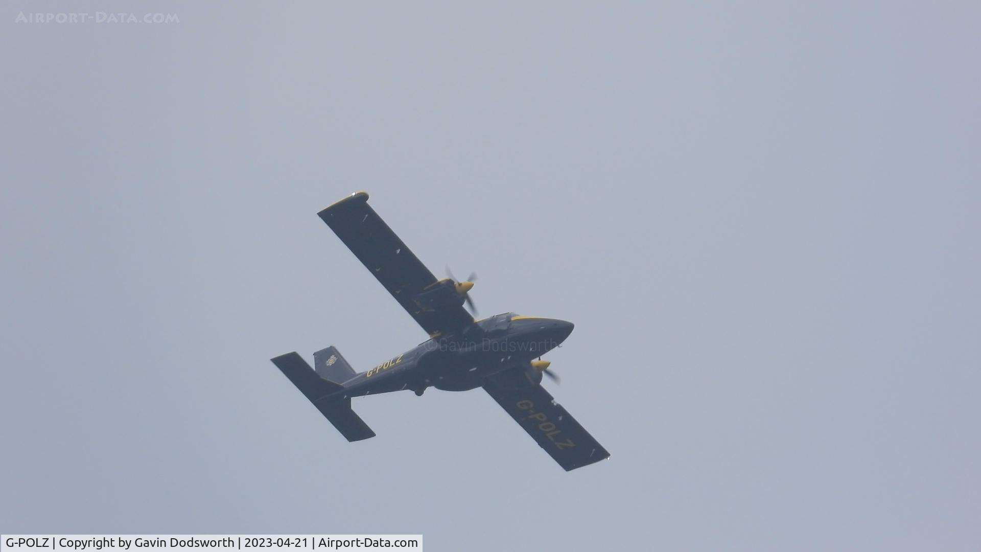 G-POLZ, 2016 Vulcanair P-68R Victor C/N 487/R, Over Darlington on April 21st, 2023