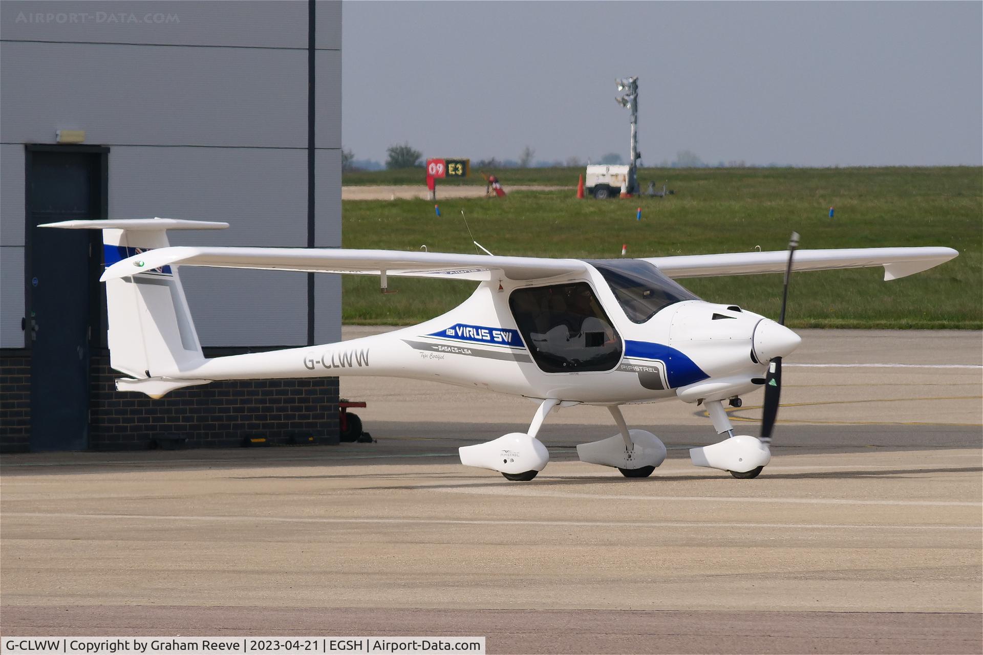 G-CLWW, 2020 Pipistrel Virus SW 121 C/N VSW1210074, Parked at Norwich.