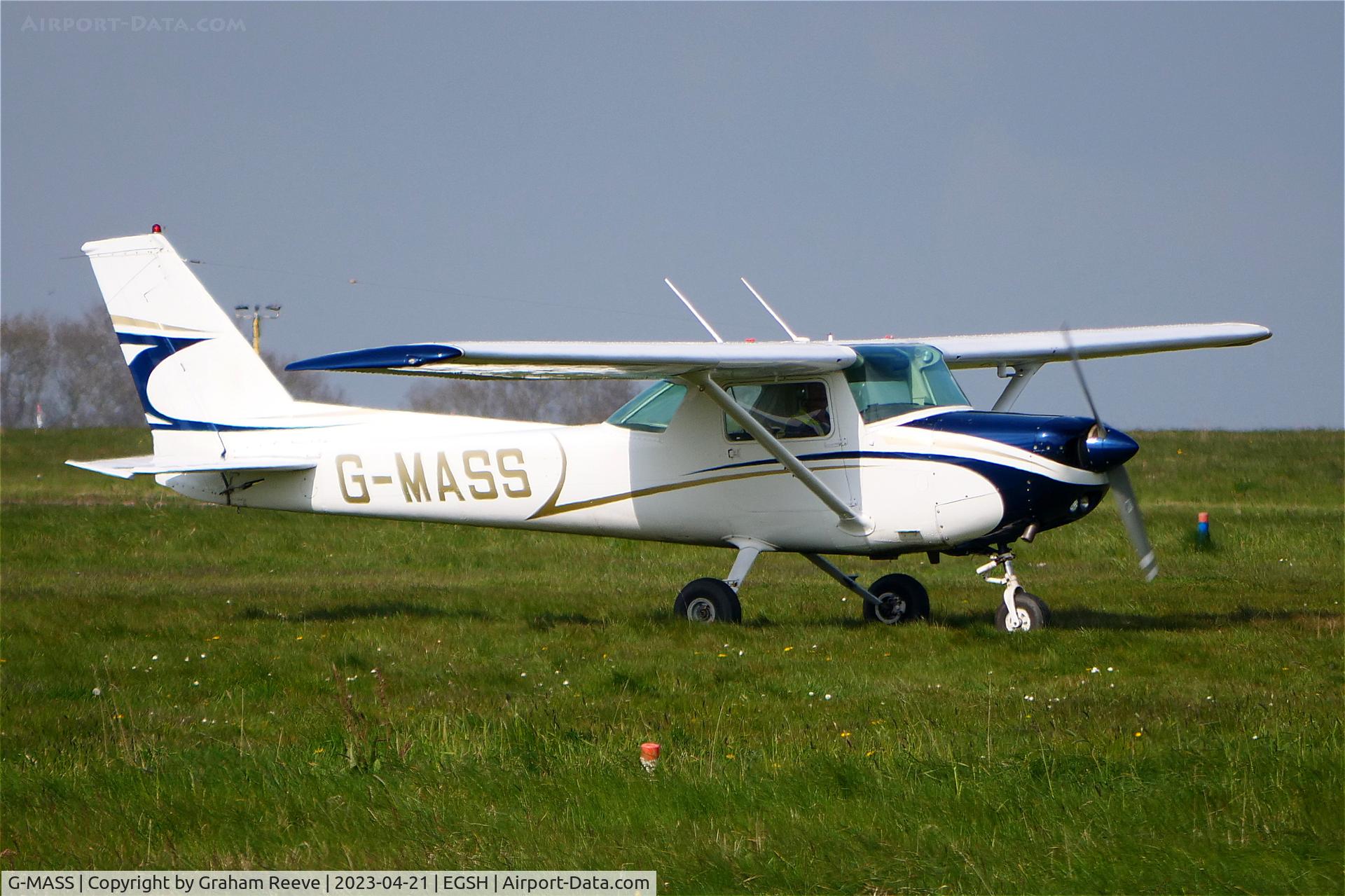 G-MASS, 1979 Cessna 152 C/N 152-81605, Just landed at Norwich.