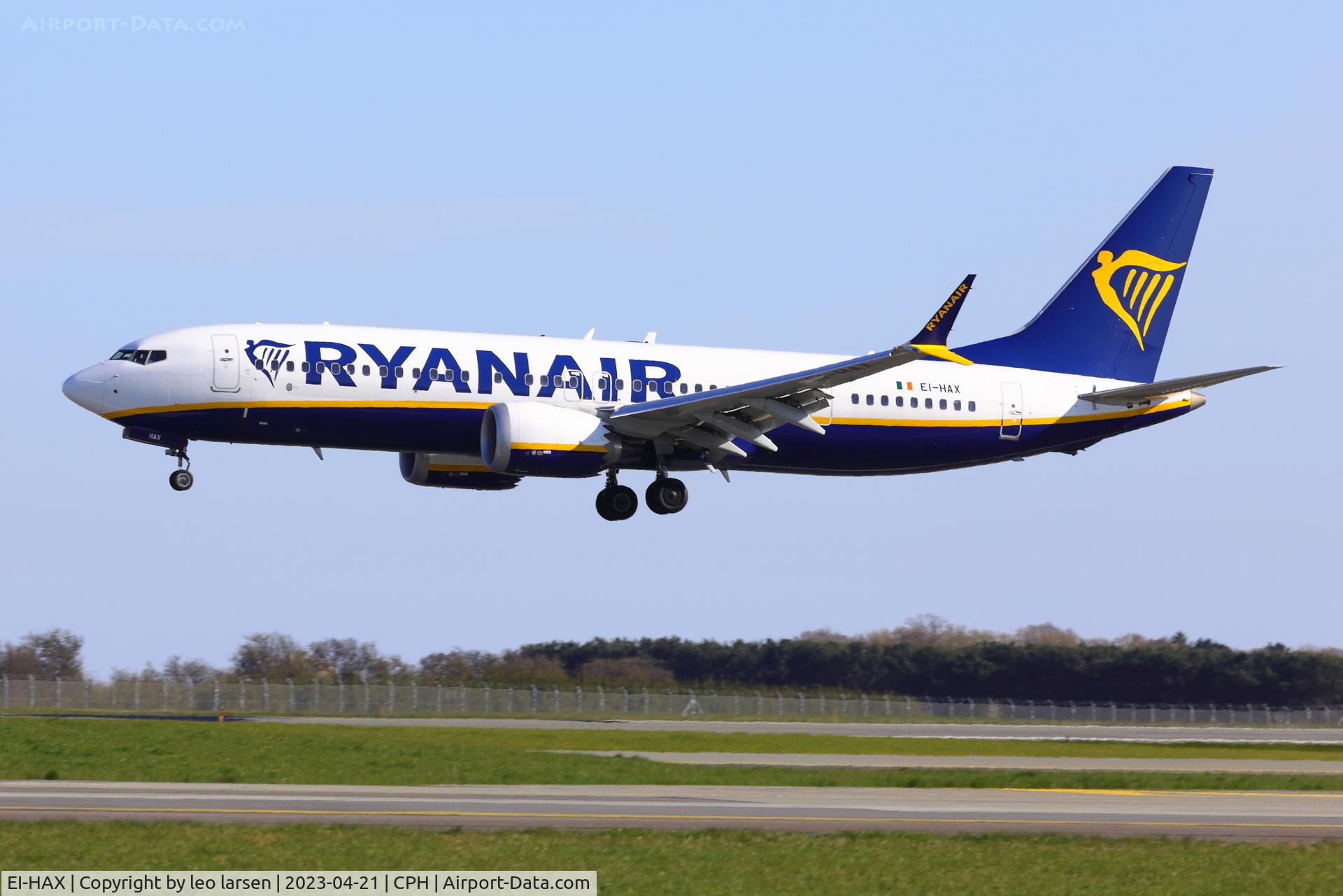 EI-HAX, 2021 Boeing 737-8-200 MAX C/N 65080, Copenhagen 21.4.2023