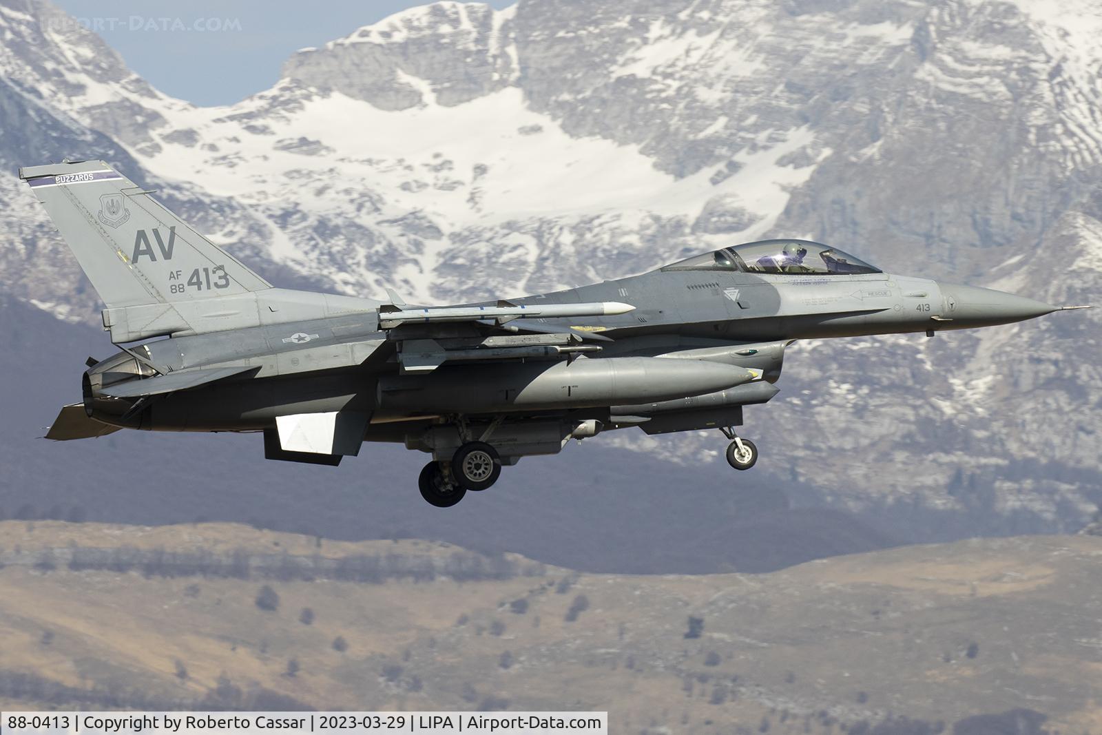 88-0413, 1988 General Dynamics F-16C Fighting Falcon C/N 1C-15, Aviano Airbase