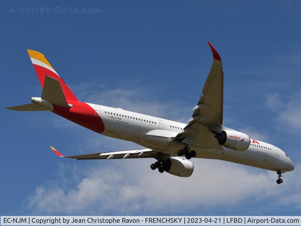EC-NJM, 2020 Airbus A350-941 C/N 0419, Madrid (MAD)	Bordeaux (BOD)	IB35 to Sabena Technics