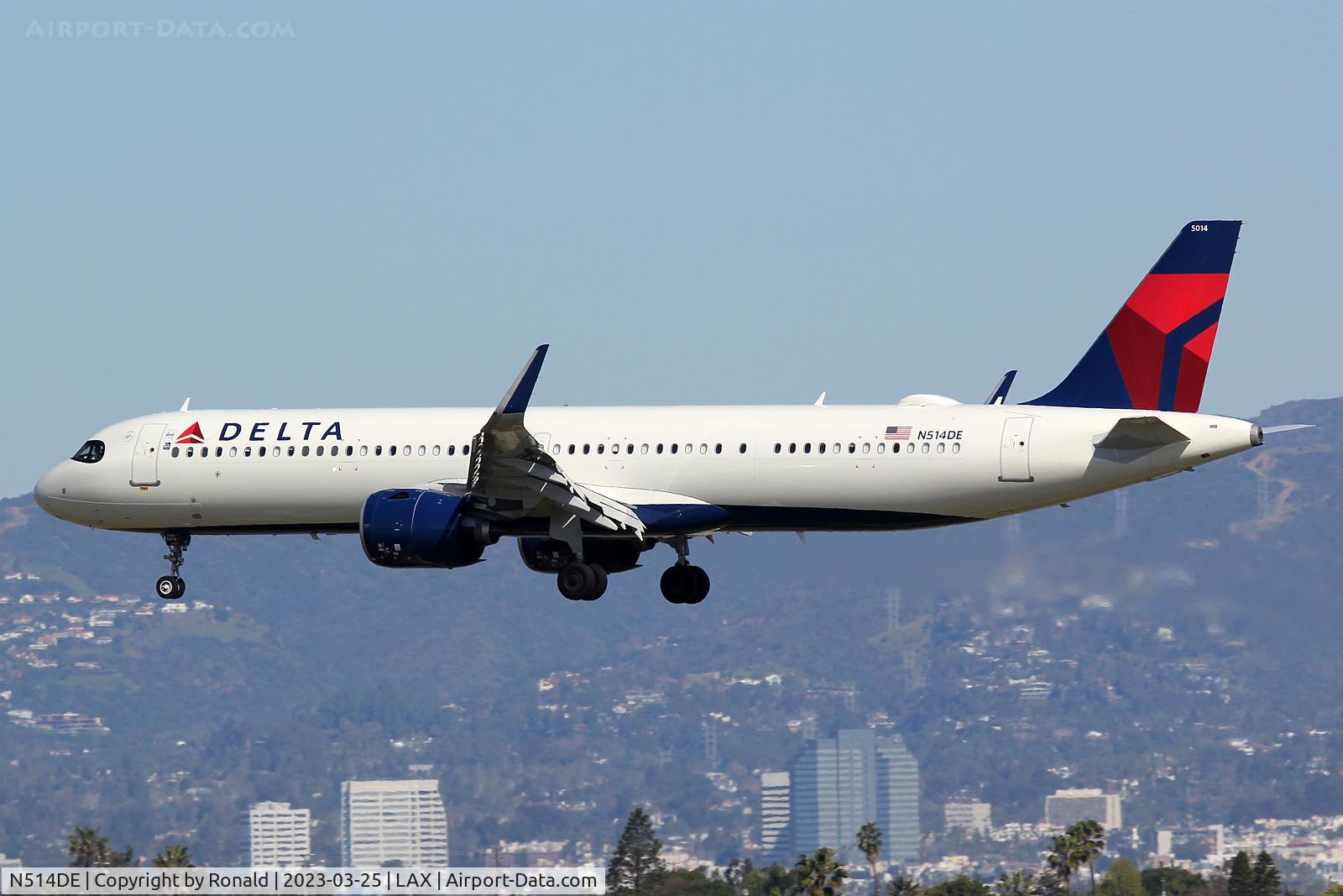 N514DE, 2022 Airbus A321-271NX C/N 11126, at lax