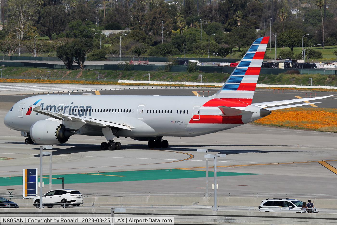 N805AN, 2015 Boeing 787-8 Dreamliner C/N 40623, at lax