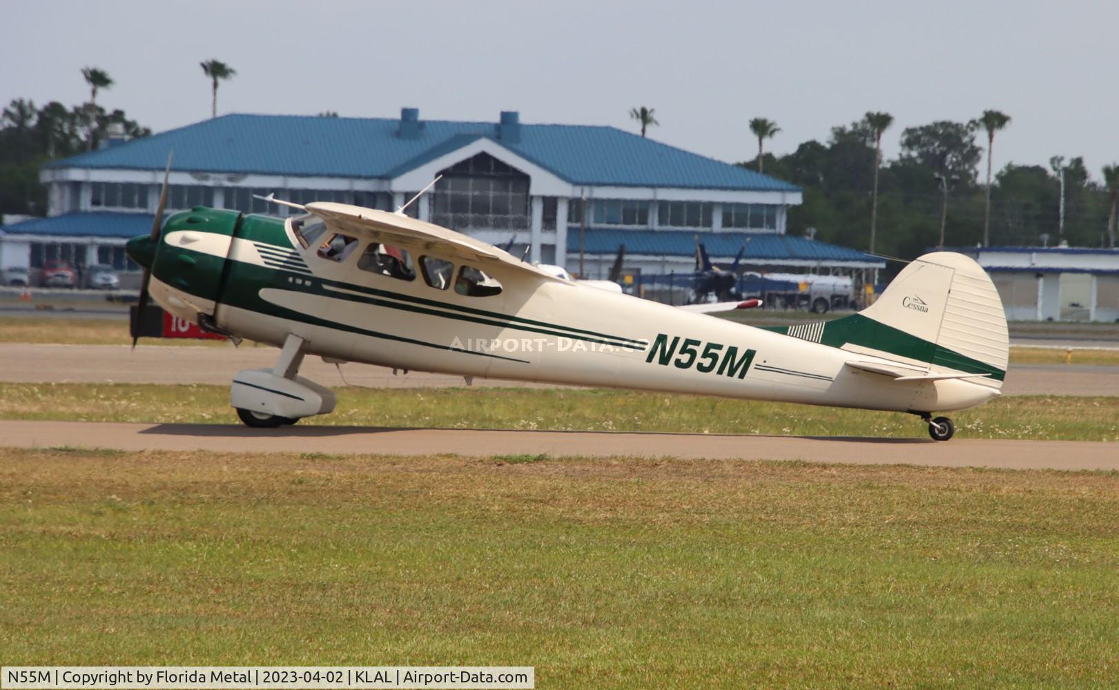 N55M, 1949 Cessna 195 C/N 7408, Sun N Fun 2023 LAL