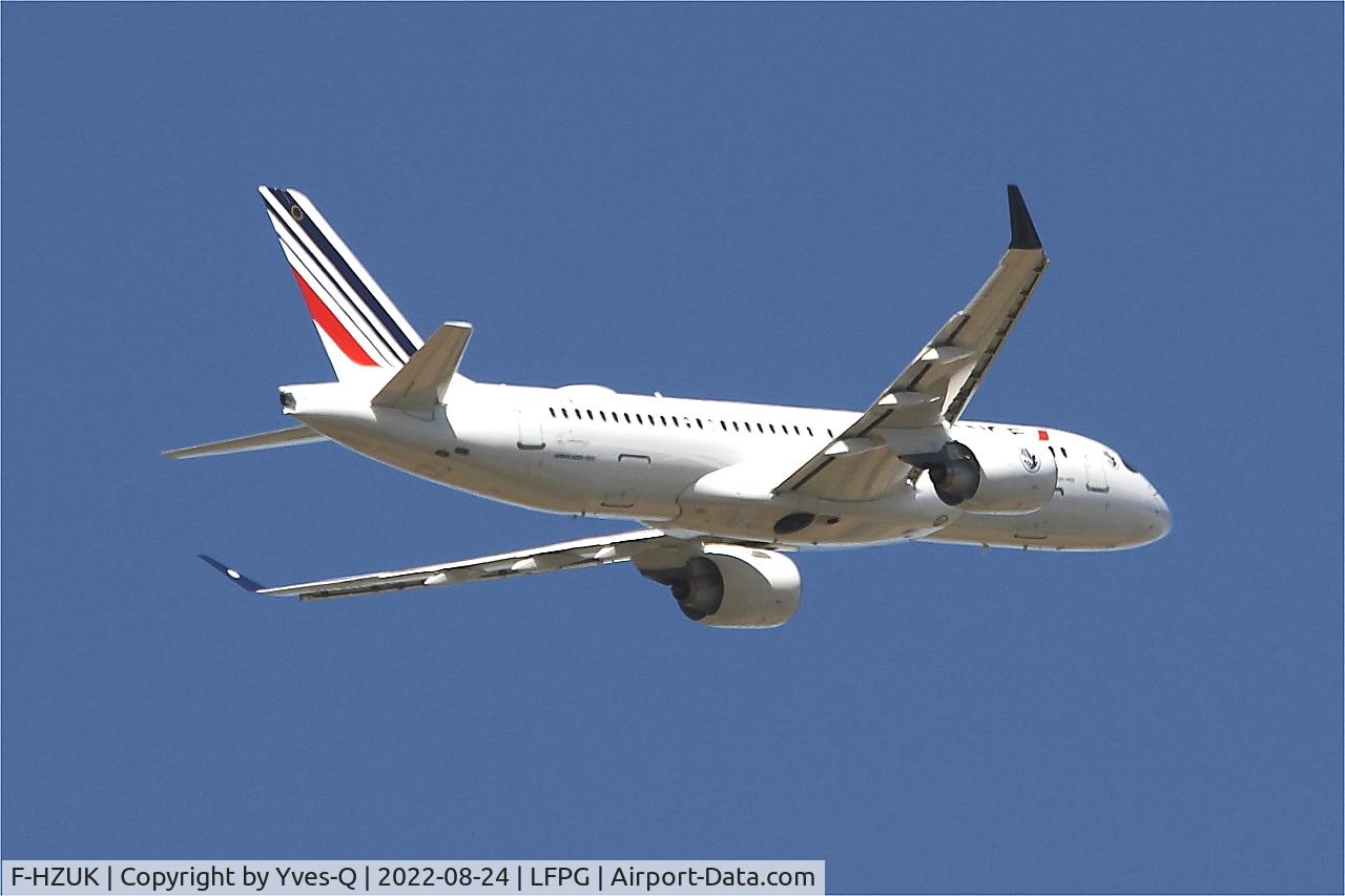F-HZUK, 2022 Airbus A220-300 C/N 55173, Airbus A220-300, Climbing from rwy 09R, Roissy Charles De Gaulle airport (LFPG-CDG)