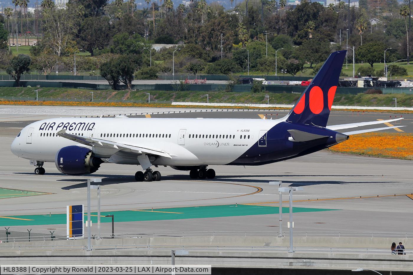 HL8388, 2020 Boeing 787-9 Dreamliner Dreamliner C/N 66409, at lax